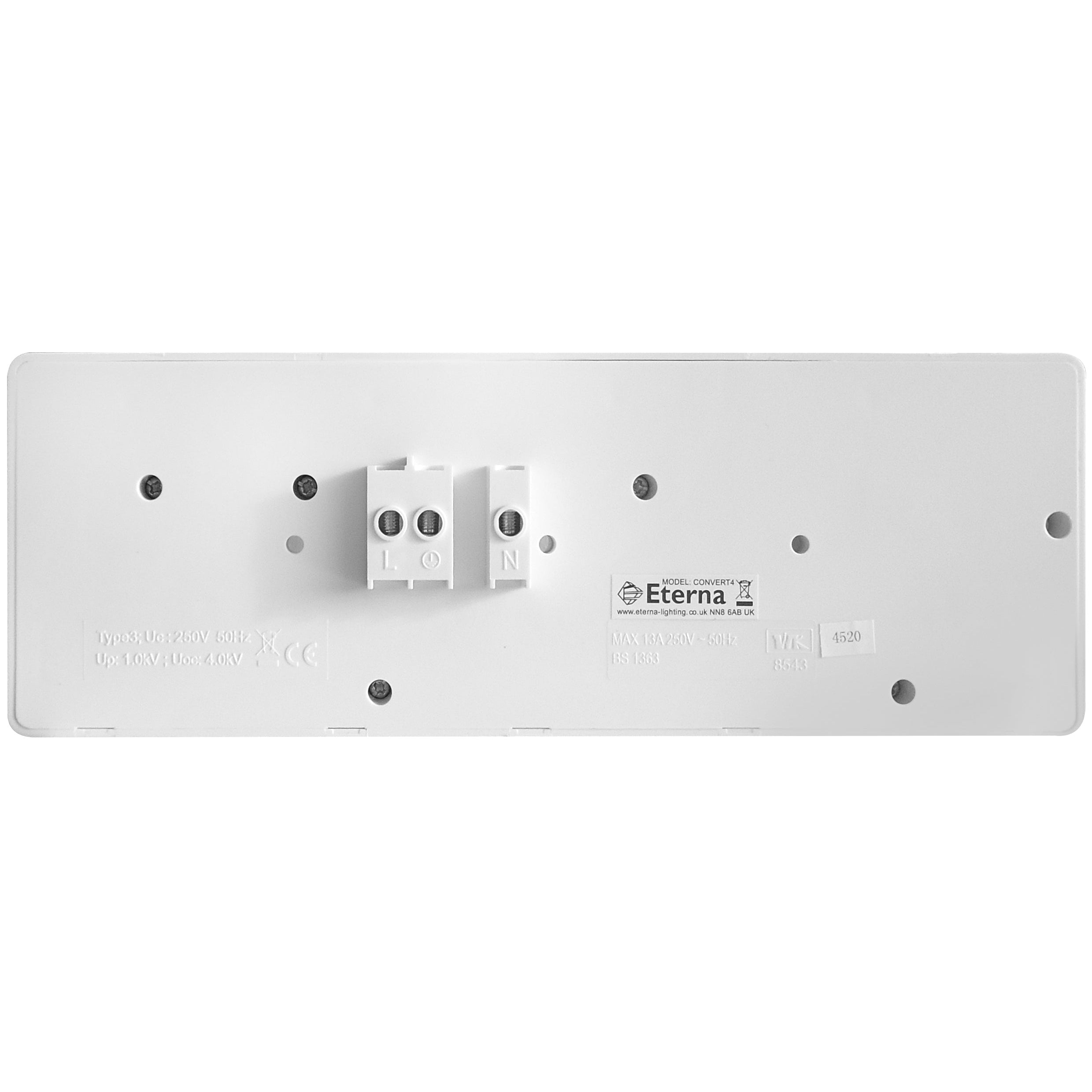 Eterna CONVERT4 Converter Socket 1/2/4 Gang White