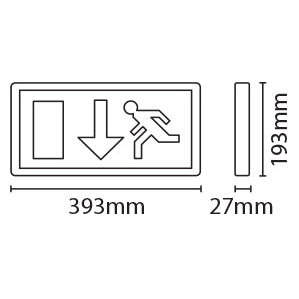Eterna EBLSLIMM Slim LED Maintained Emergency Exit Box