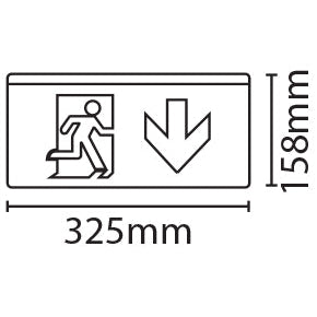 Eterna ISOSIGND ISO Down Arrow Legend for SIGNLEDEM3 / SESIGNLEM3 Green