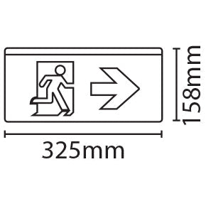 Eterna ISOSIGNLR ISO Left/Right Legend for SIGNLEDEM3 / SESIGNLEM3 Green