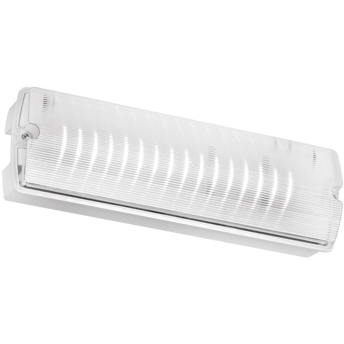 Eterna KEM3BULKLI 4W Li-ion LED Maintained Emergency Bulkhead with ISO 7010 Legend Set