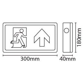 Eterna KEXIT3MLI Compact Emergency LED Exit box White