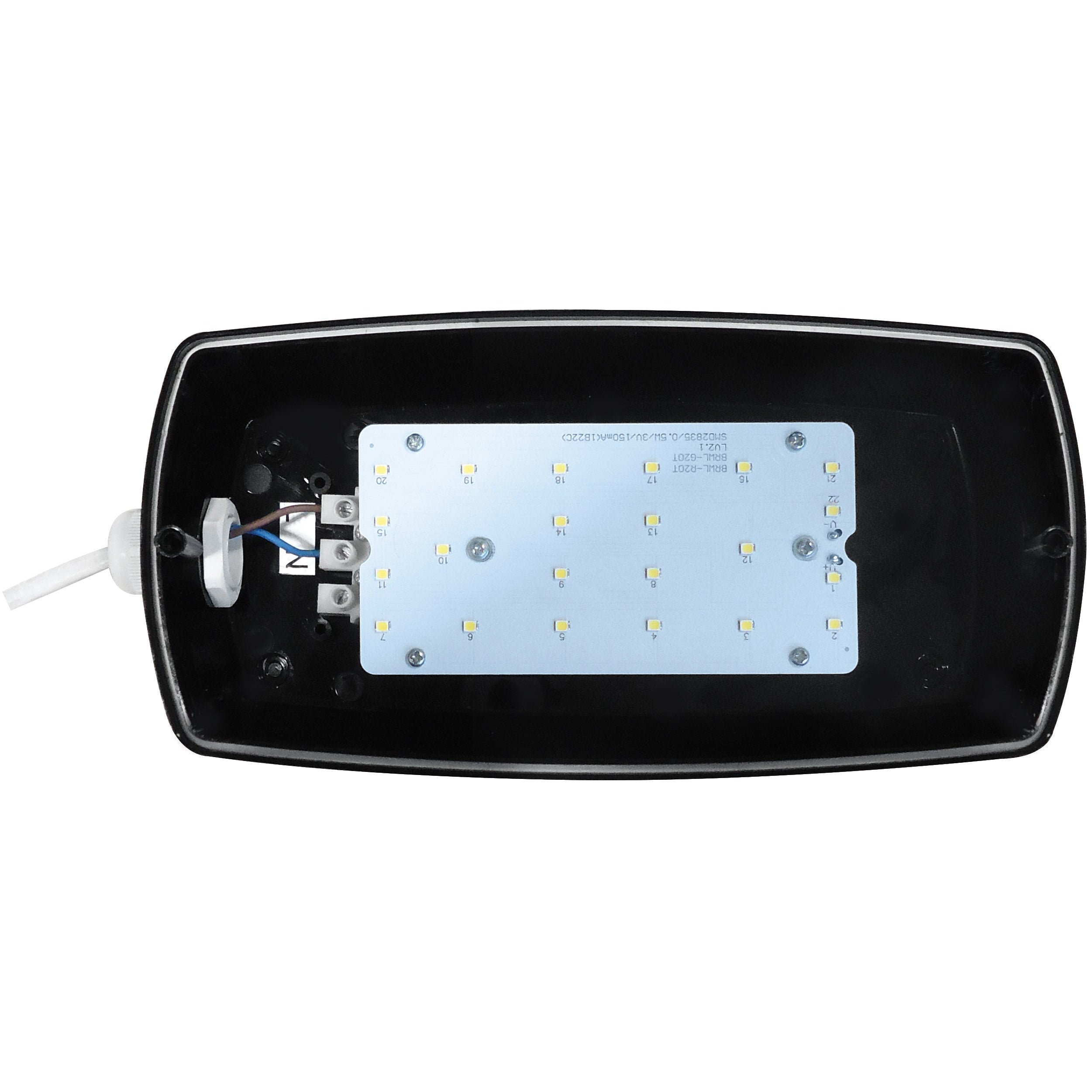 Eterna KRECBOPL 10W LED Bulkhead with Opal Diffuser Black