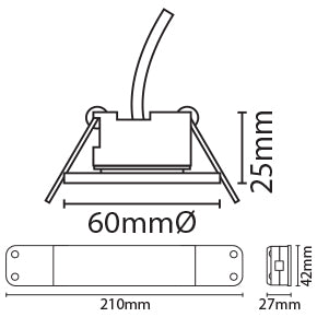 Eterna LDLEM3LI Lithium Ion Emergency LED Downlight White