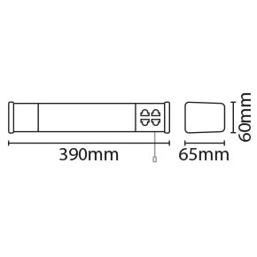 Eterna LEDSH44 6.7W LED Dual Voltage Shaver light 3000K