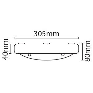 Eterna PACIFIC12 12W IP44 LED Bathroom Light Chrome