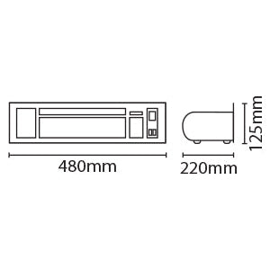 Eterna PFH2400 2.4kW Plinth Heater with 3 Colour Trims