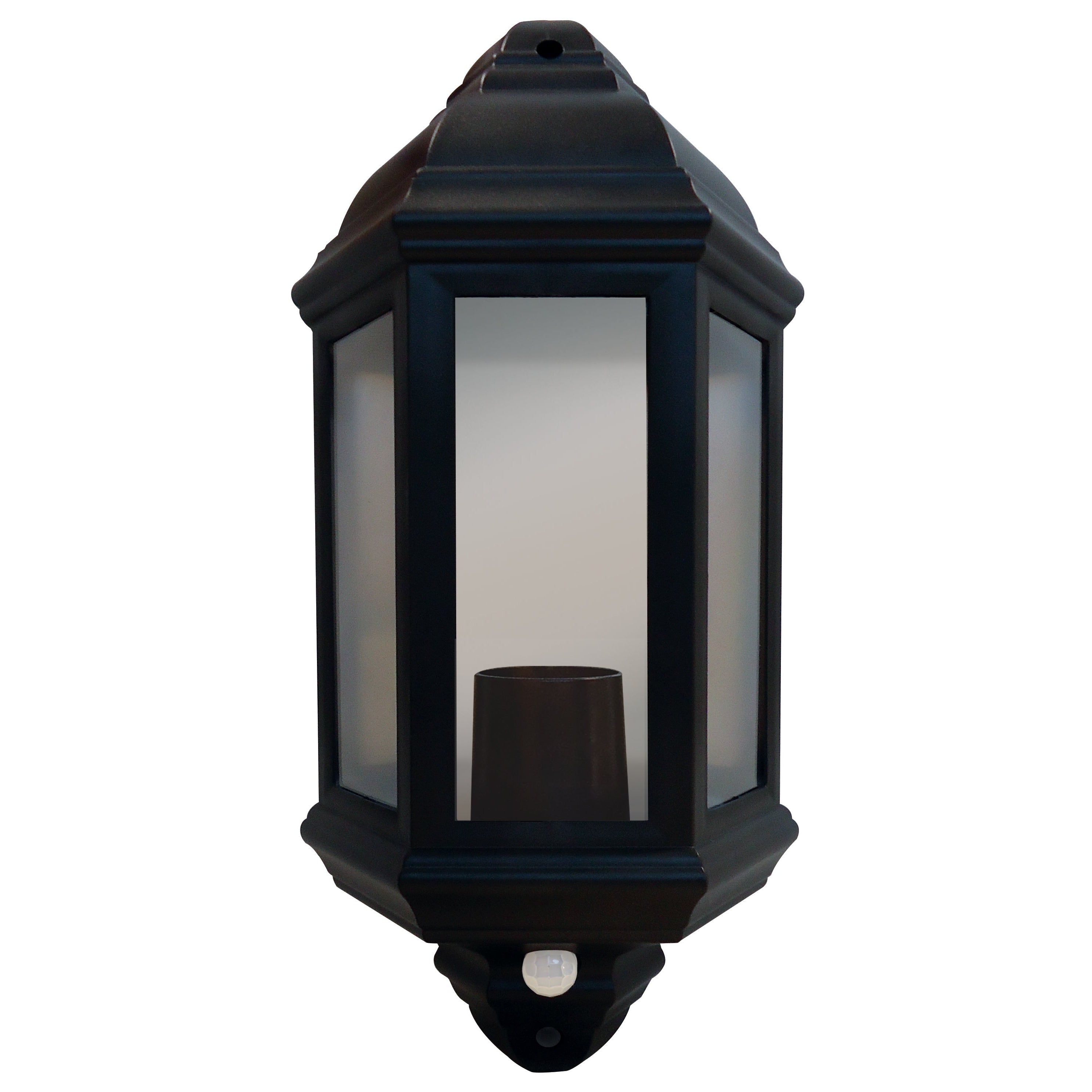 Eterna PIRHL60BK Half Lantern with 120° PIR Black