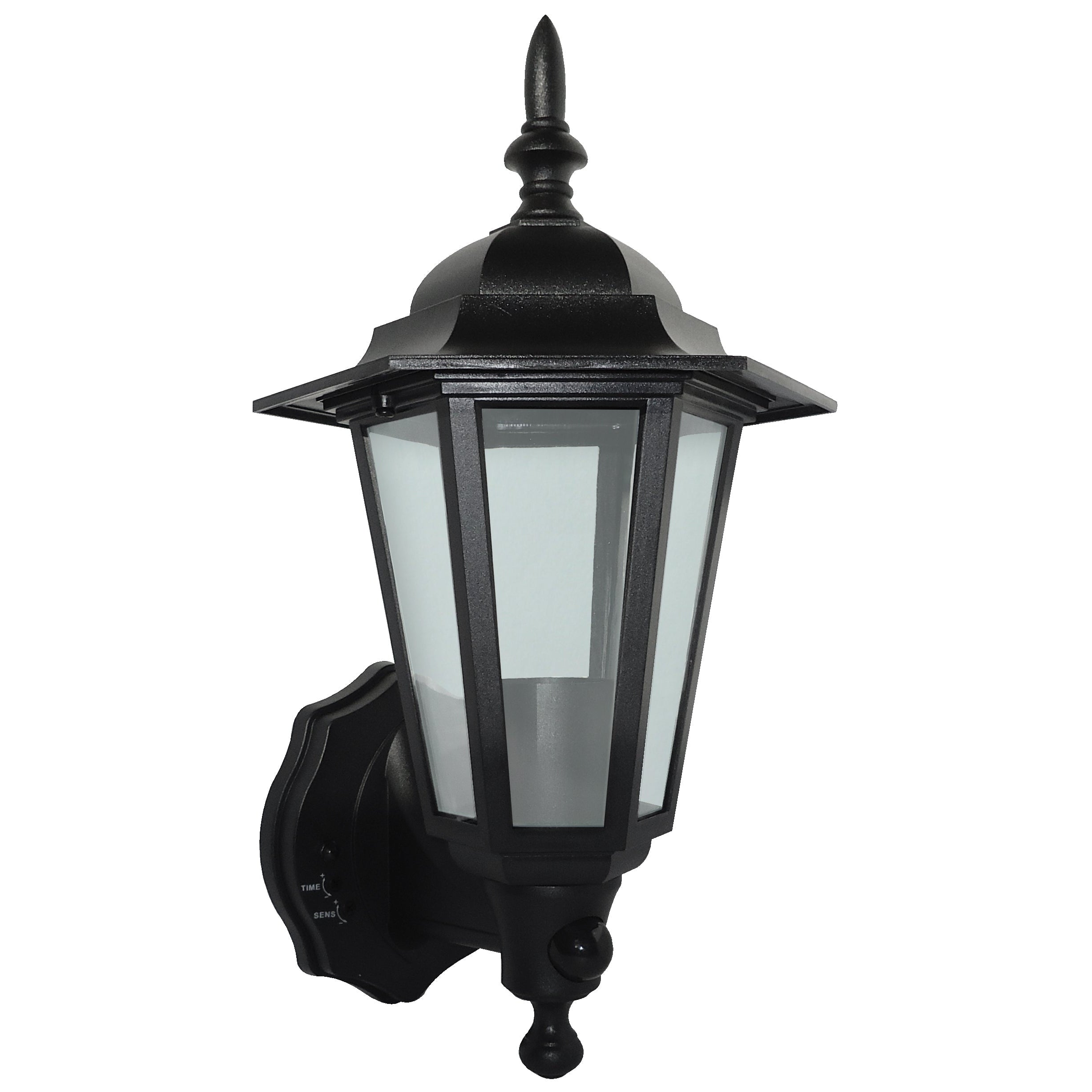 Eterna PIRL60BK Full Lantern with 110° PIR Black