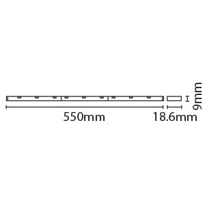 Eterna SFLWW15 15 LED 3W Super Flat Strip Light Silver