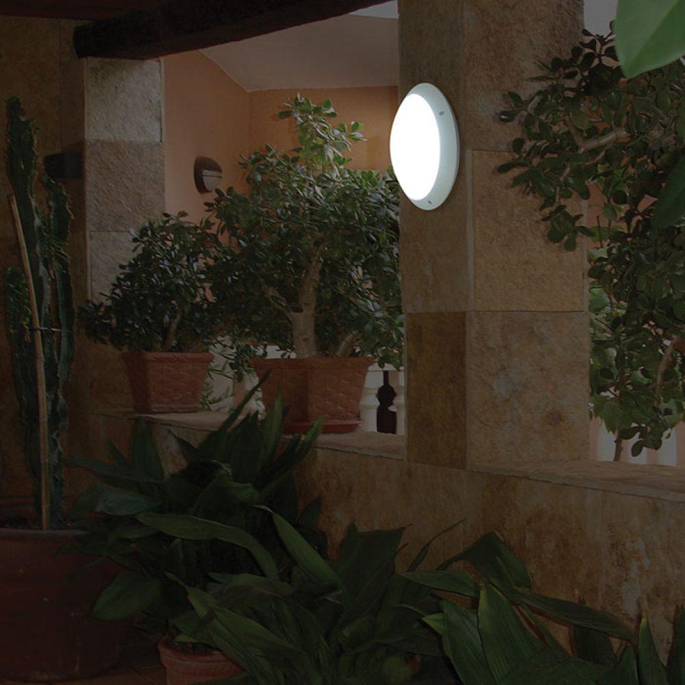 Eterna SHFULLMWWH LED Amenity Ceiling/Wall Light With Microwave White