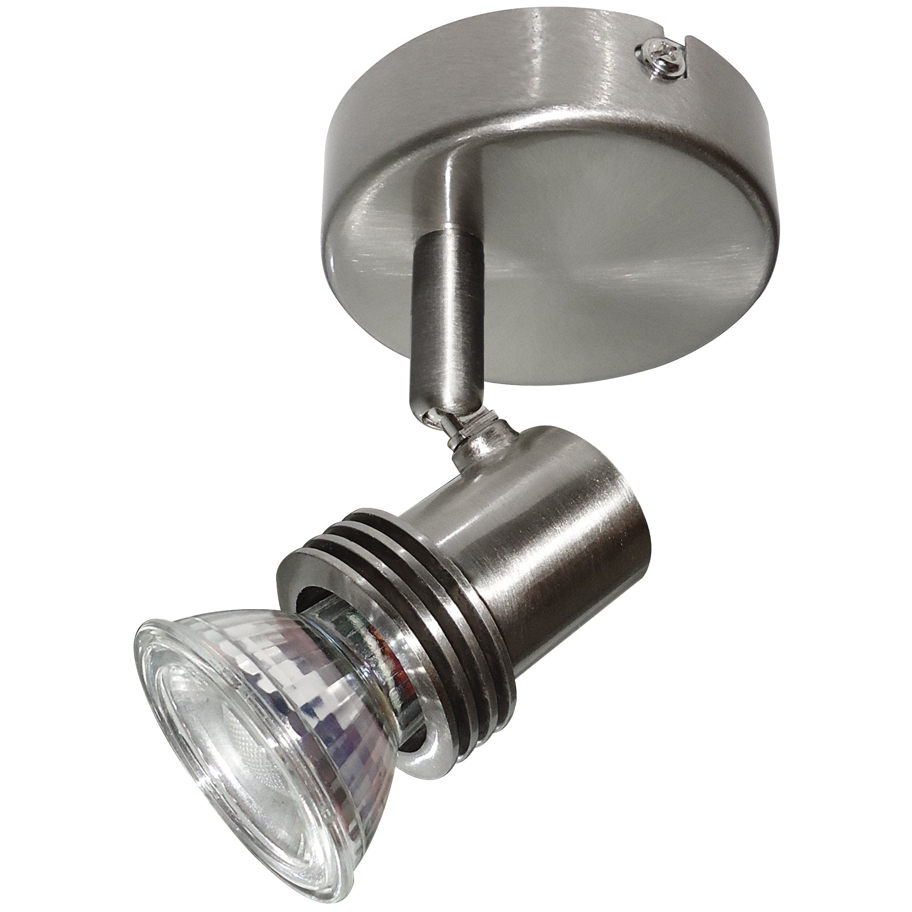 Eterna SPOT1SN 50W GU10 Single Spotlight Brushed Nickel