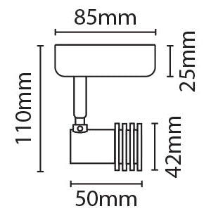 Eterna SPOT1WH 50W GU10 Single Unswitched Spotlight