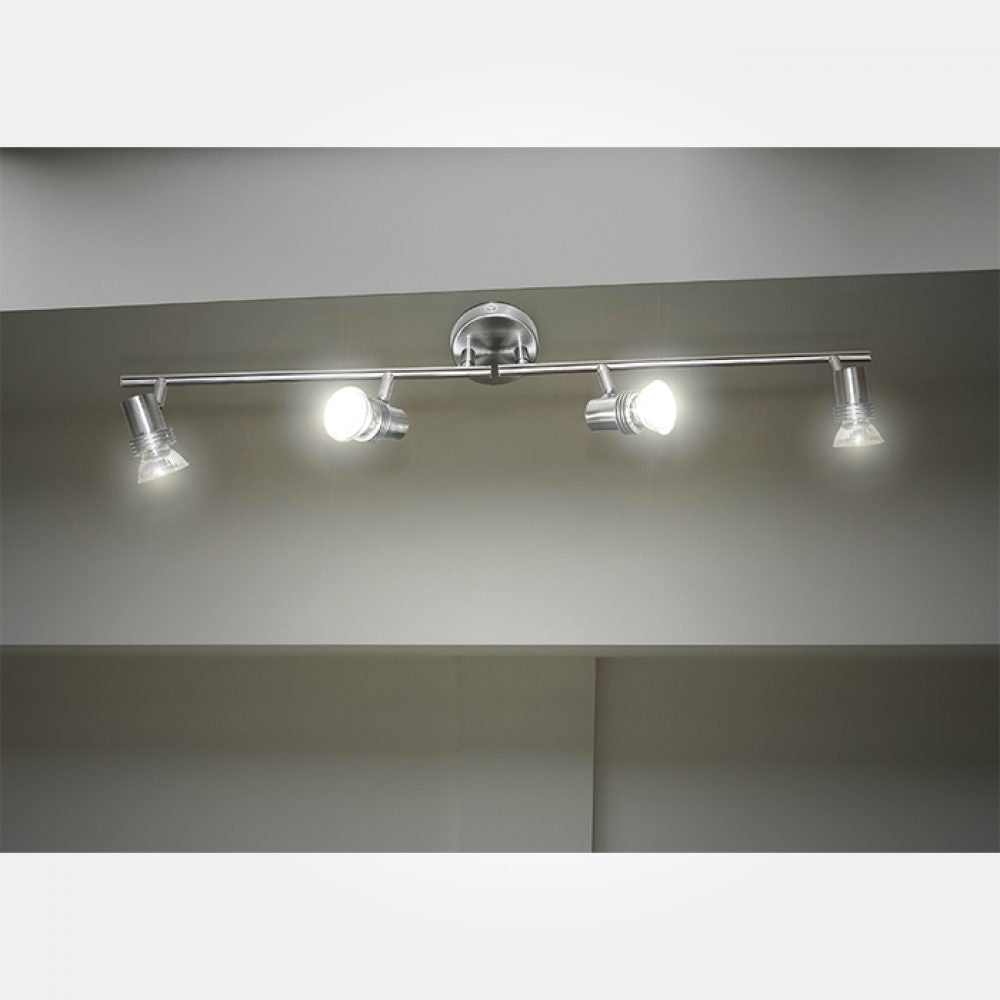 Eterna SPOT4SN GU10 50W Quad Spotlight Brushed Nickel