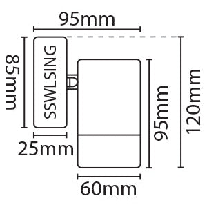 Eterna SSWLSING Stainless Steel Single Wall Light Stainless Steel