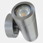 Eterna SSWLTWIN Stainless Steel Twin Wall Light Silver