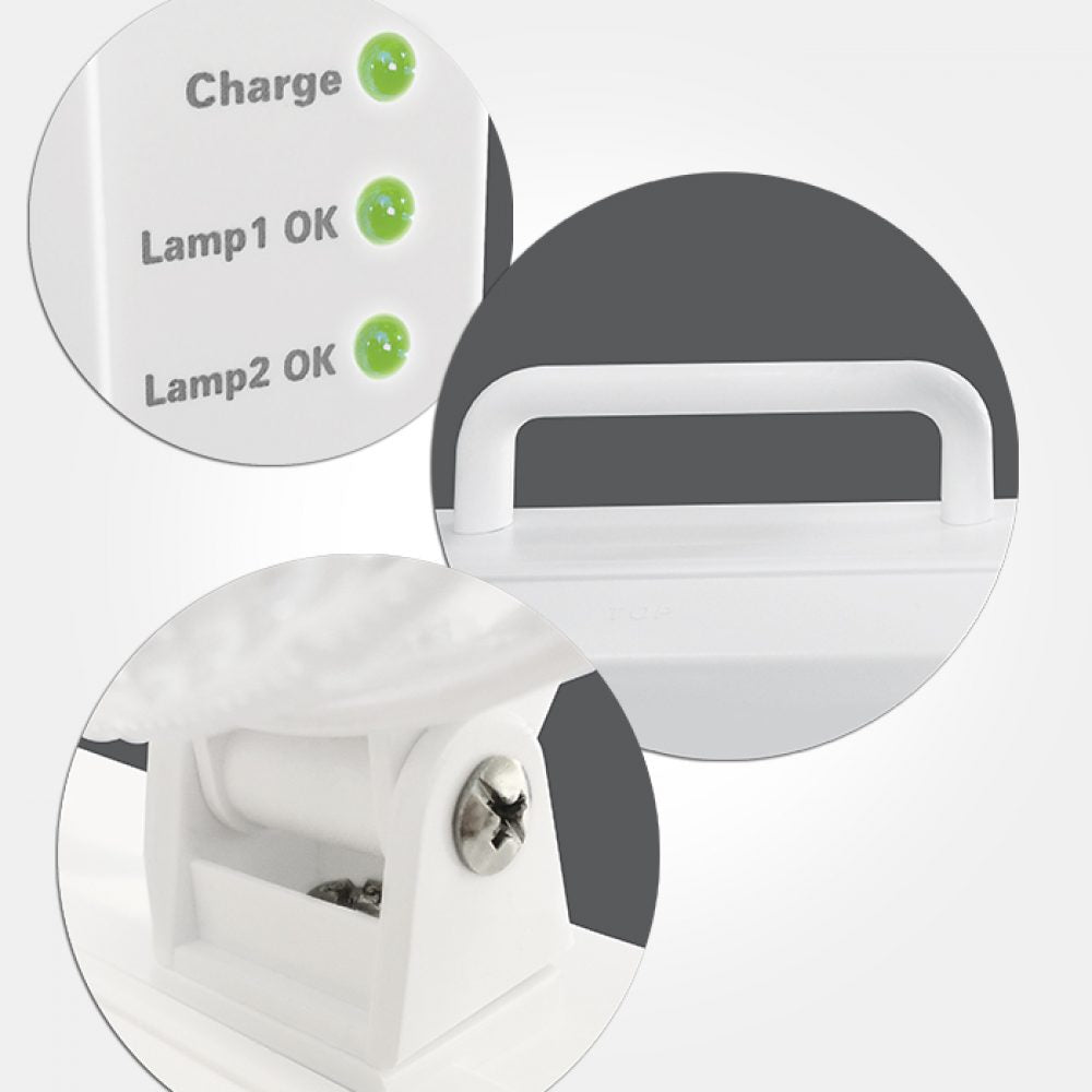 Eterna TSPOTLIP20 LED Emergency Twinspot Fitting White