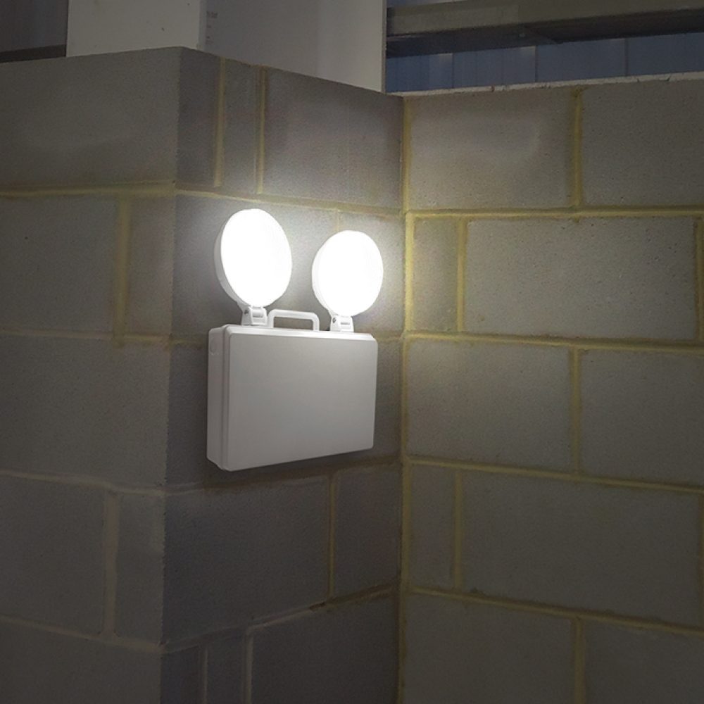 Eterna TSPOTLIP20 LED Emergency Twinspot Fitting White