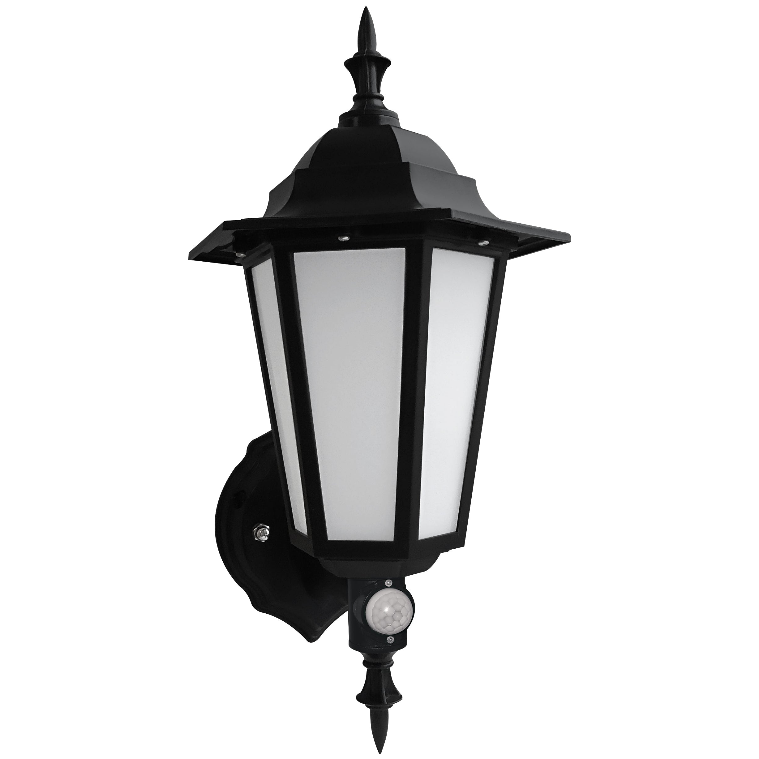 Eterna VECOFPIRBK 7W LED Full Lantern PIR Black