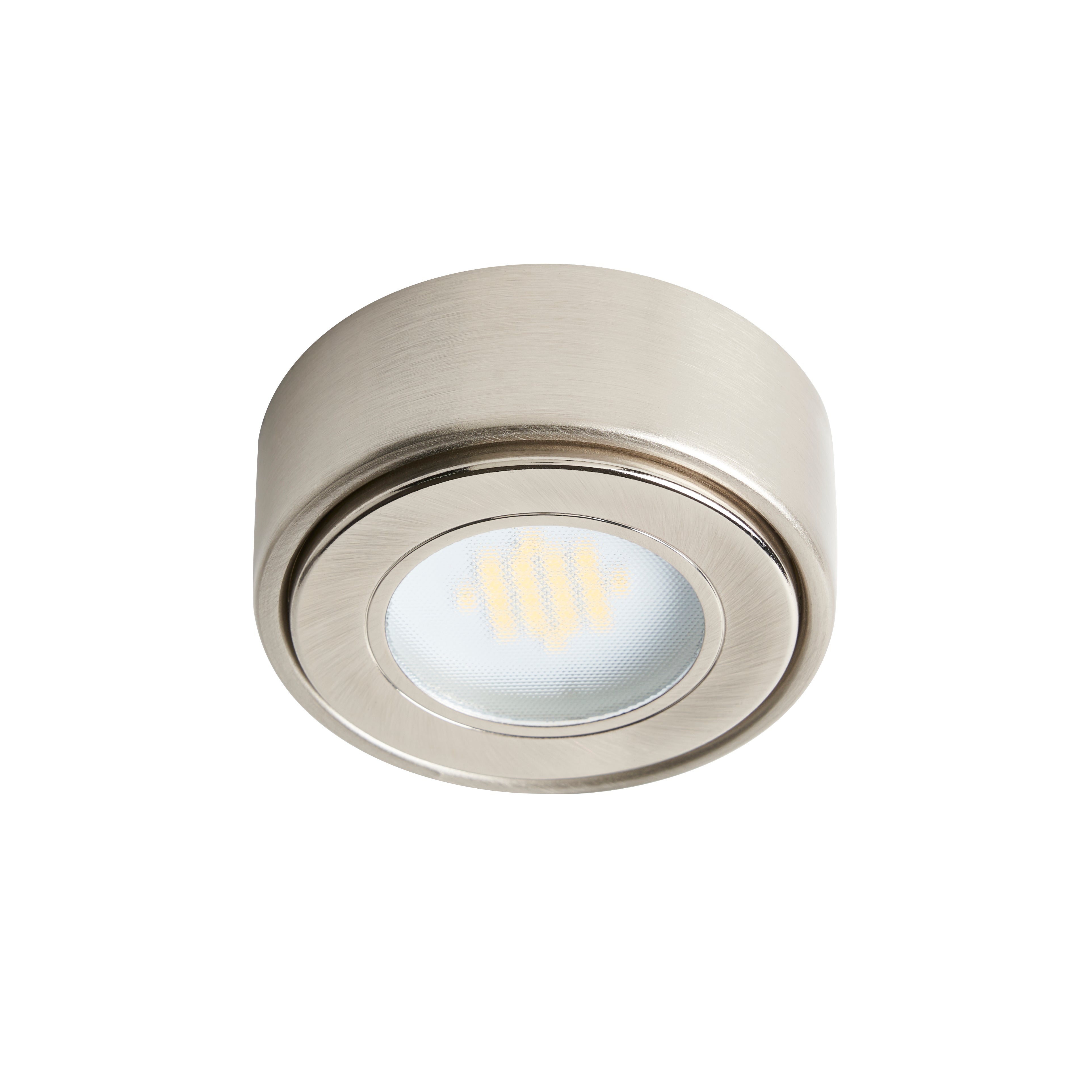 Forum CUL-21625 Laghetto Circular Cabinet Light in Satin Nickel