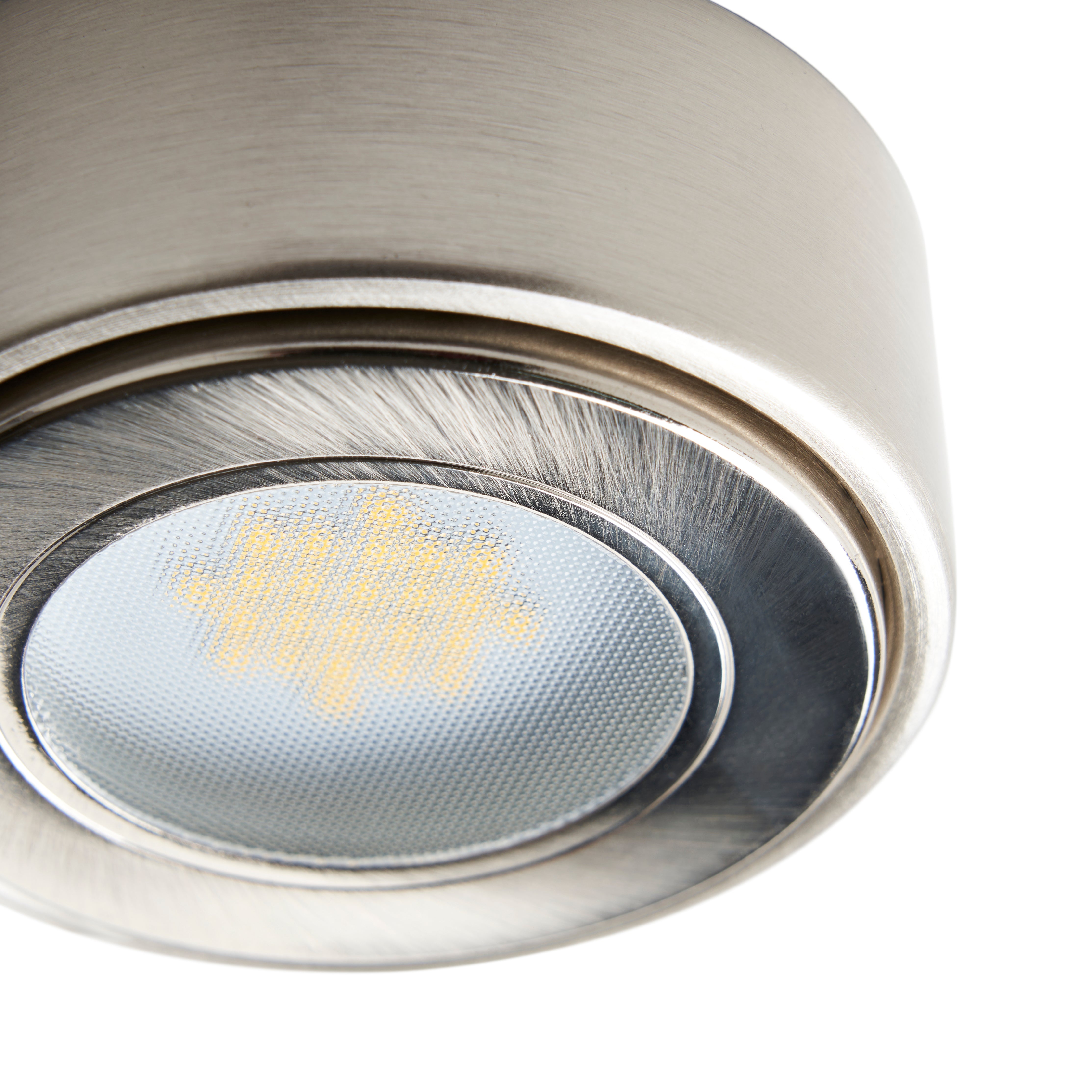 Forum CUL-21625 Laghetto Circular Cabinet Light in Satin Nickel
