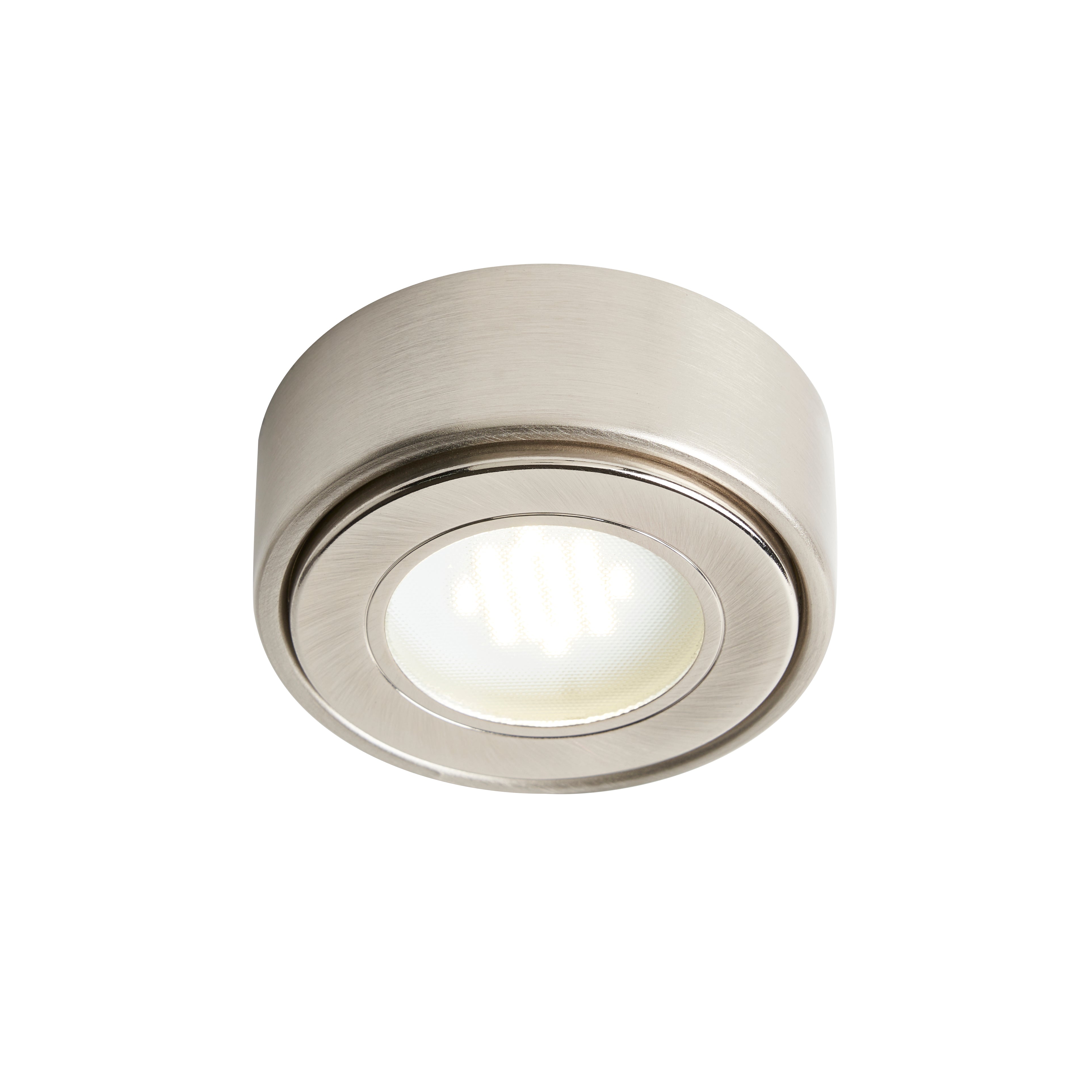 Forum CUL-21625 Laghetto Circular Cabinet Light in Satin Nickel