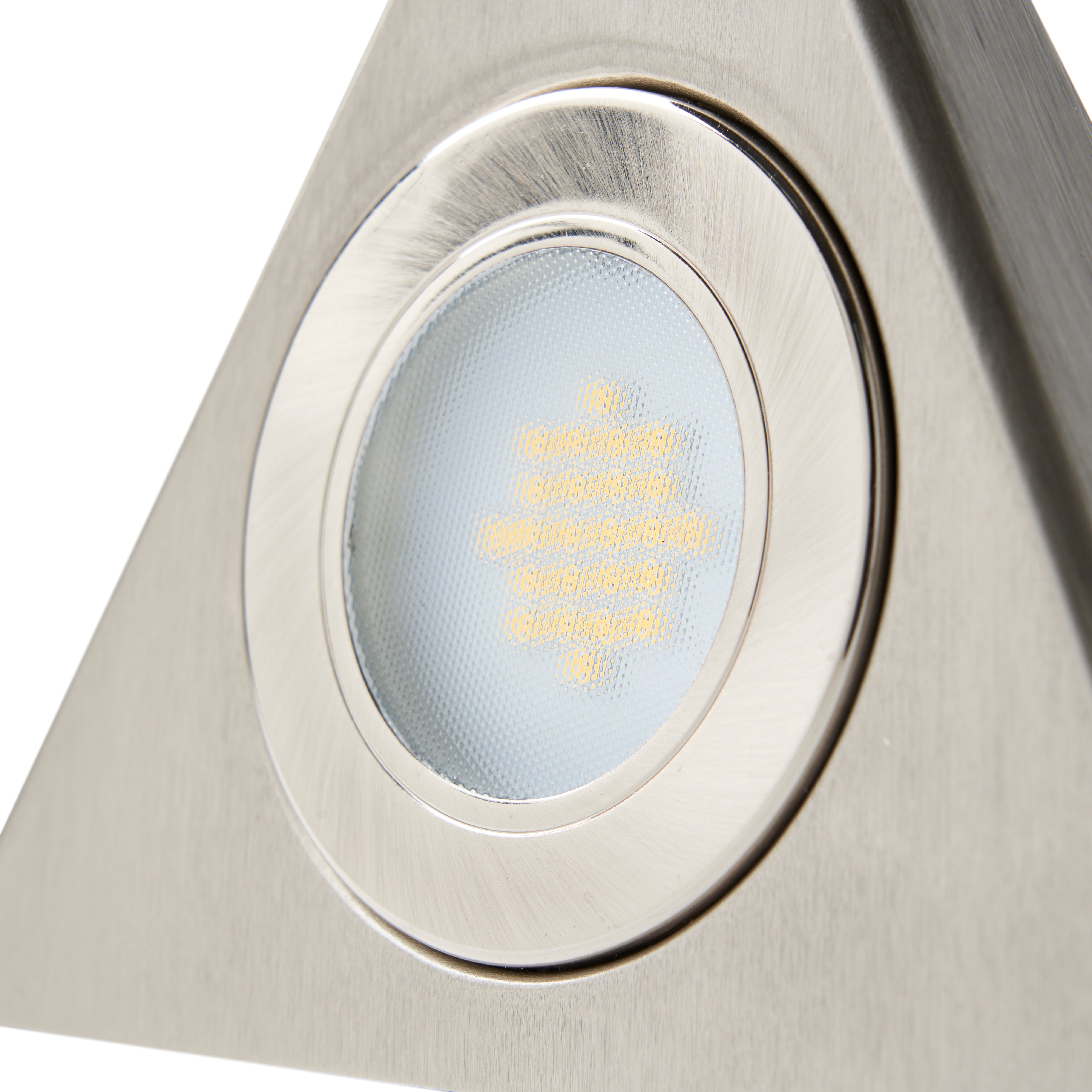 Forum CUL-21626 Fonte Triangular Natural White Under Kitchen Cabinet Light - Satin Nickel