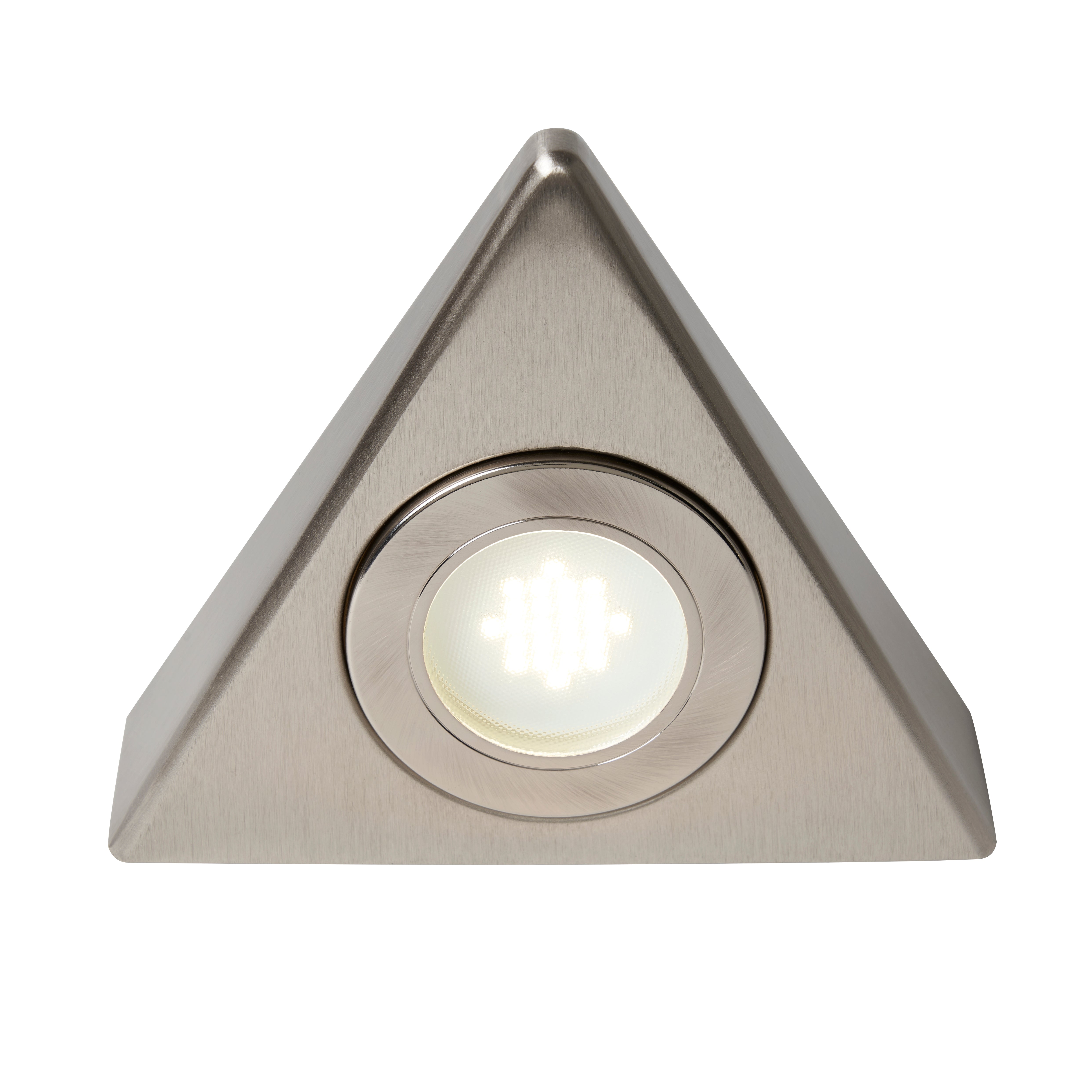 Forum CUL-21626 Fonte Triangular Natural White Under Kitchen Cabinet Light - Satin Nickel