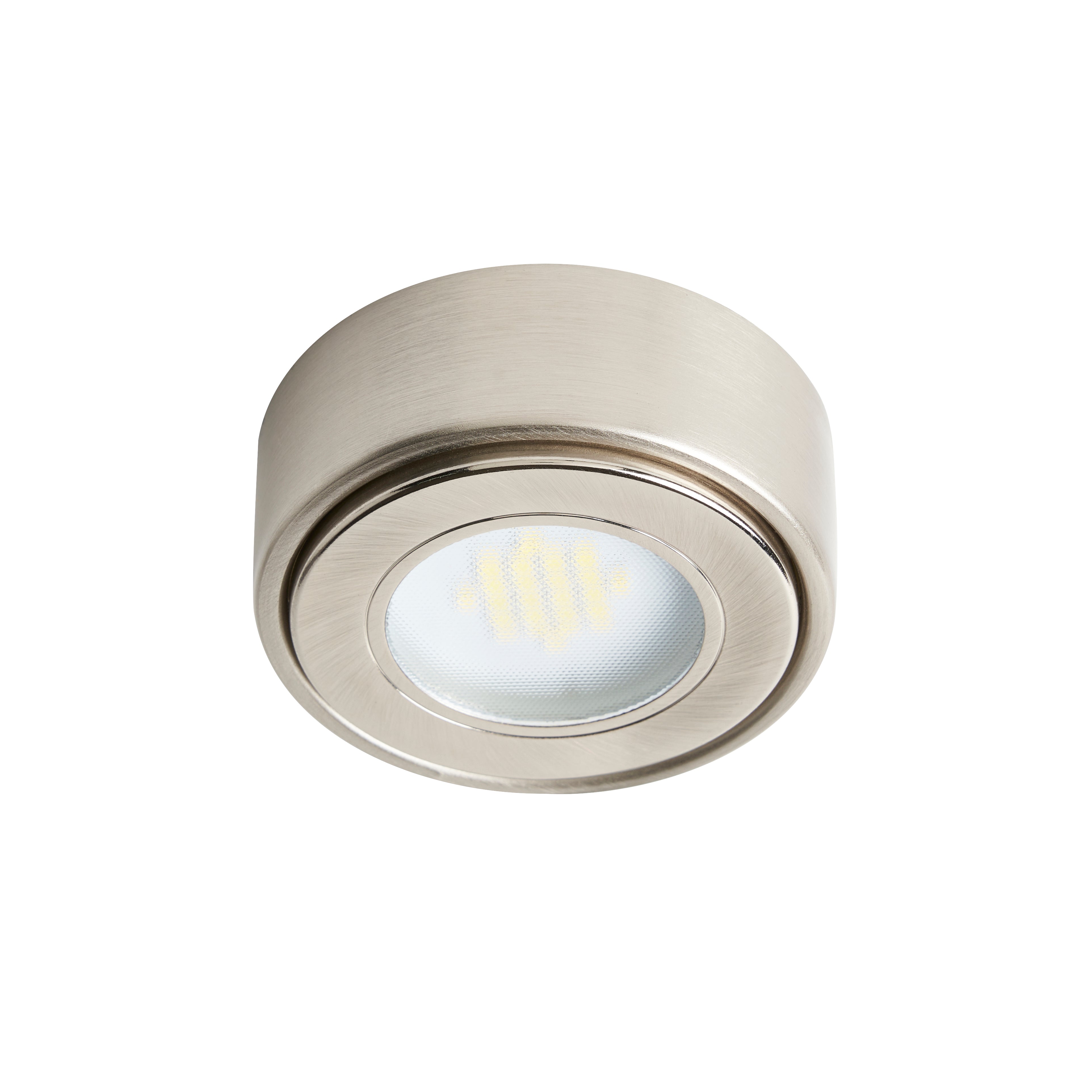 Forum CUL-25218 Laghetto Circular Under Cabinet Light Warm White - Satin Nickel