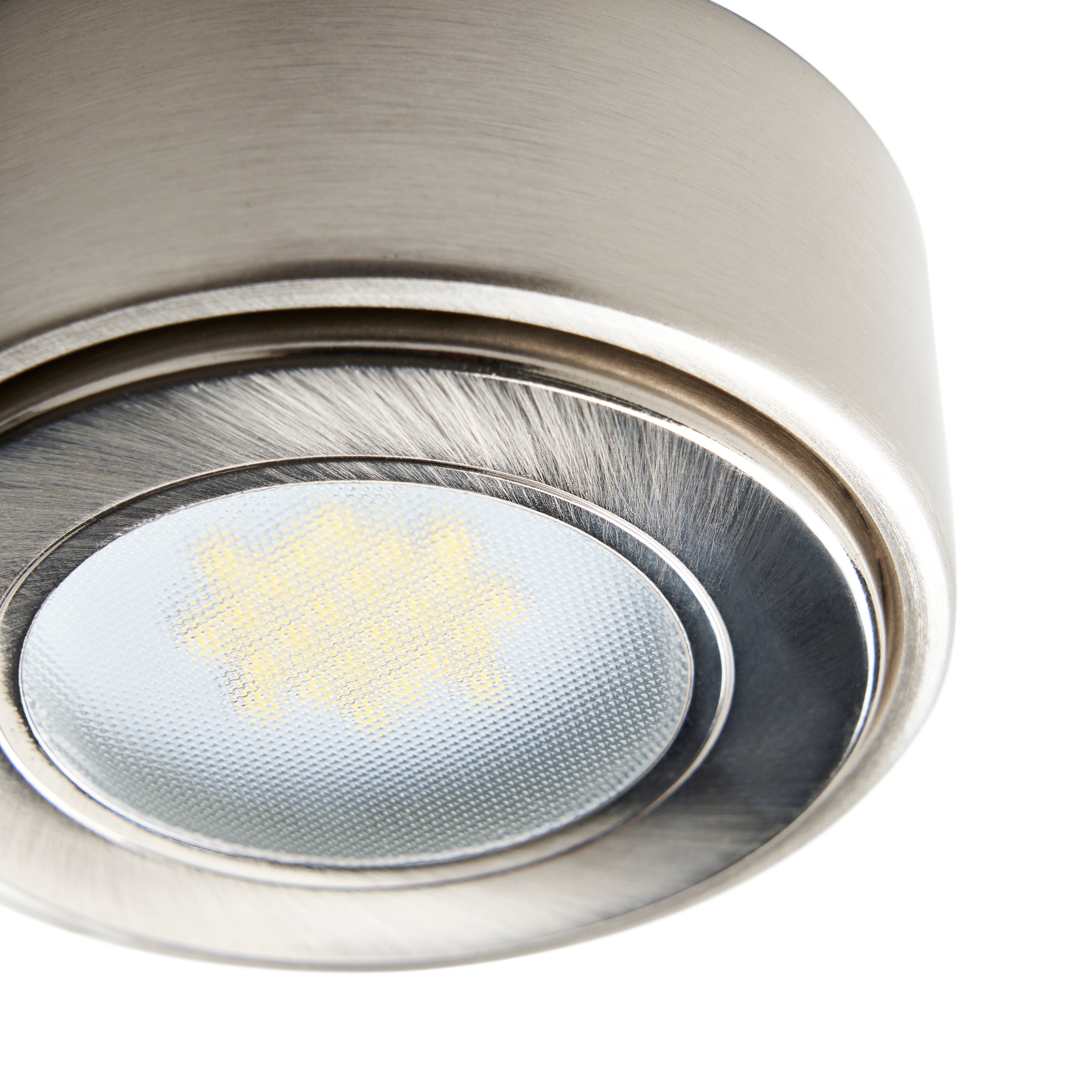 Forum CUL-25218 Laghetto Circular Under Cabinet Light Warm White - Satin Nickel