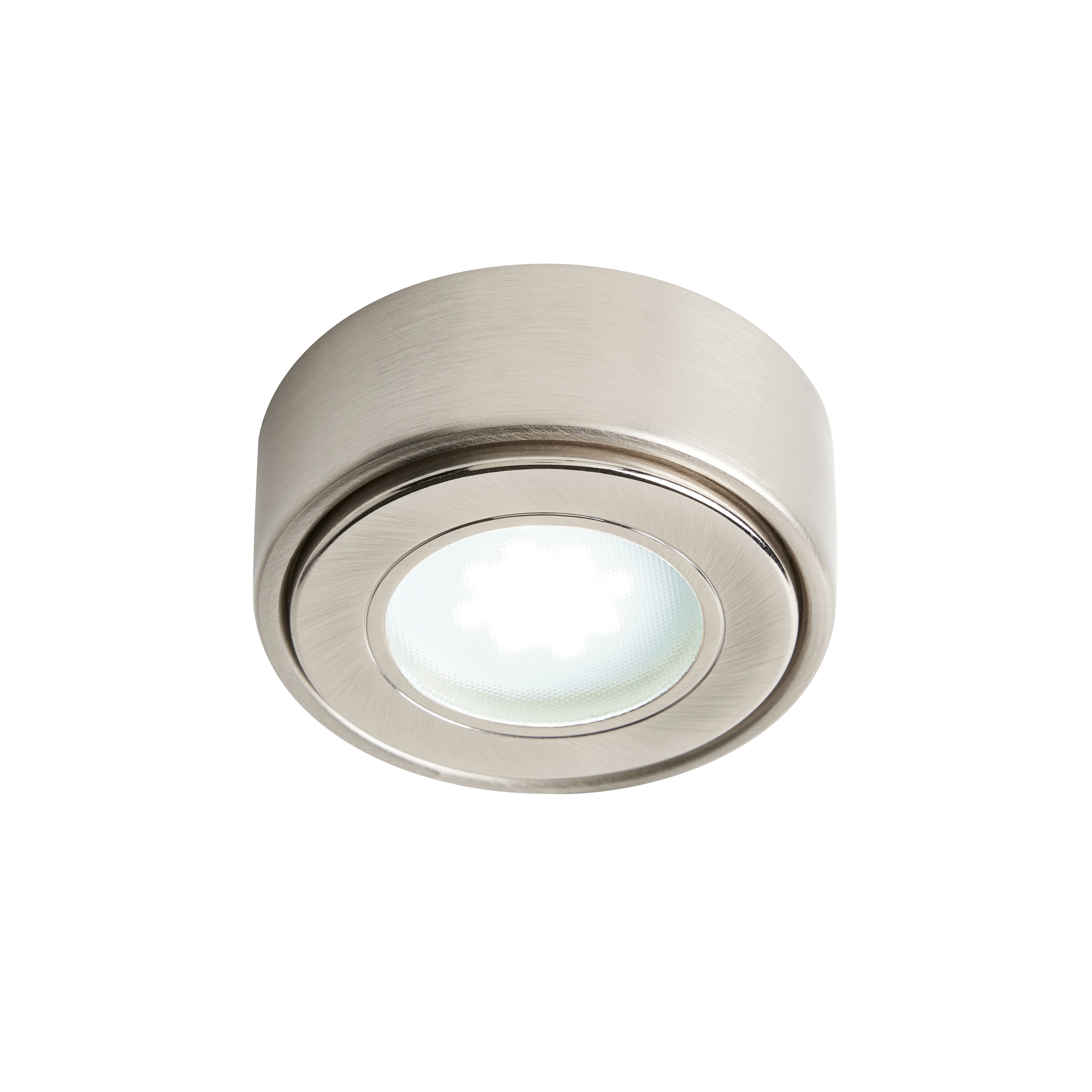 Forum CUL-25218 Laghetto Circular Under Cabinet Light Warm White - Satin Nickel