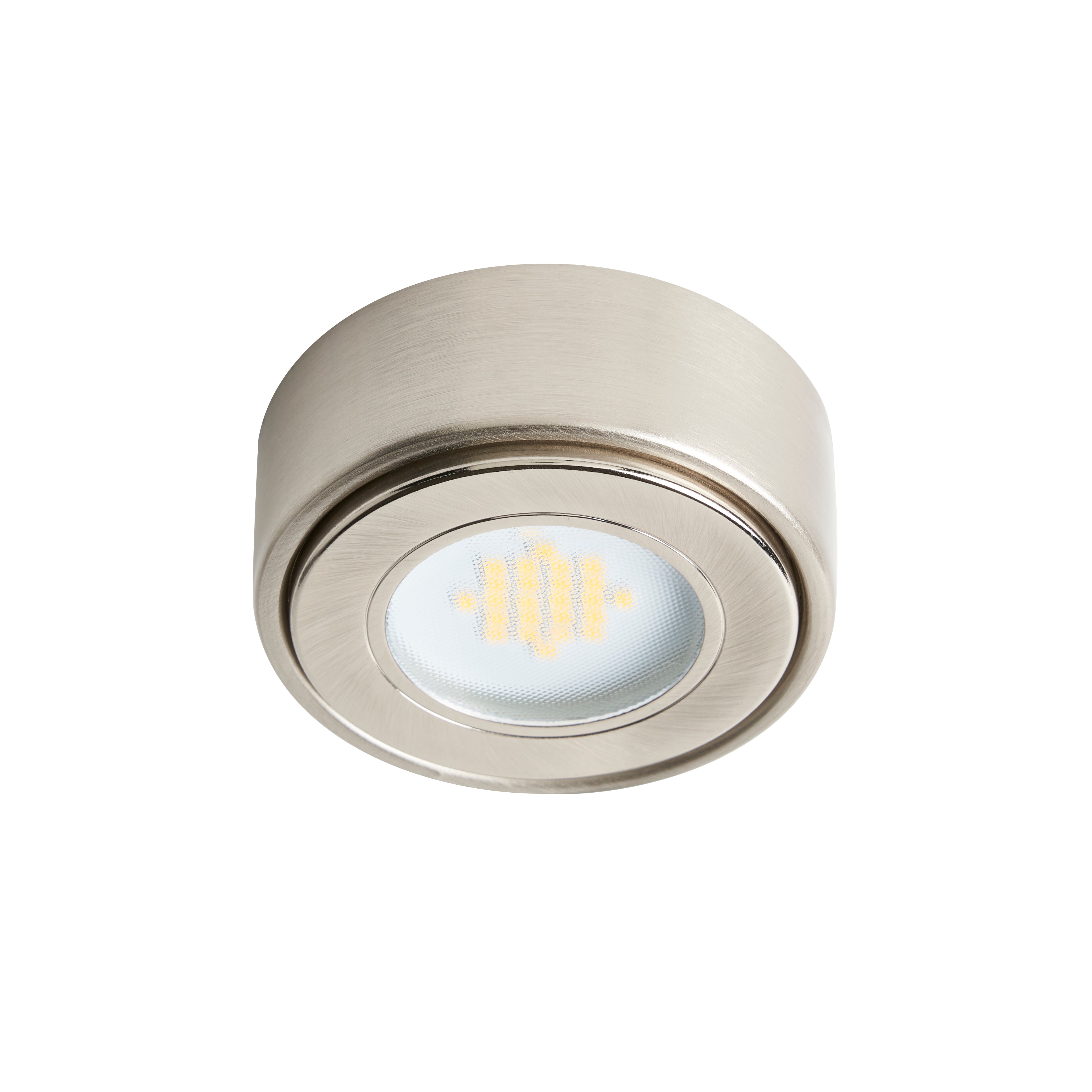 Forum CUL-25318 Laghetto Circular Under Cabinet Light Warm White - Satin Nickel