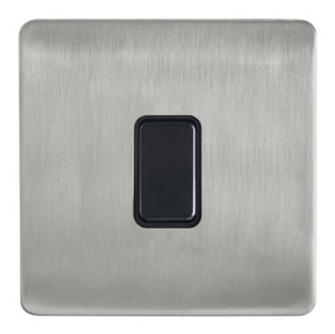 Forum CUL-44839 Kinetic Plated 1 Gang Grid Switch Satin Nickel (Plate Only)