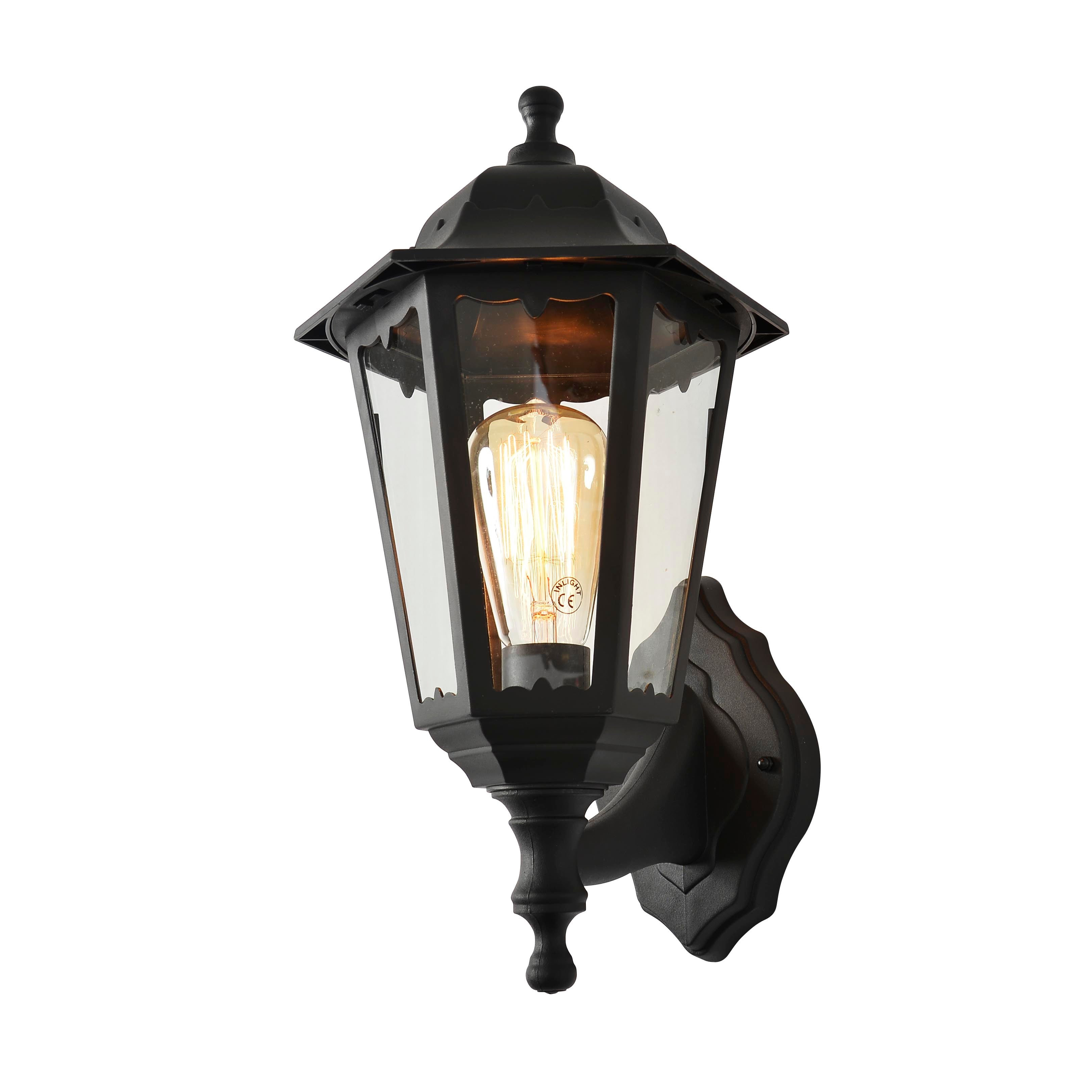 Forum CZ-25145-BLK Bianca Outdoor Polycarbonate Wall Lantern, Black
