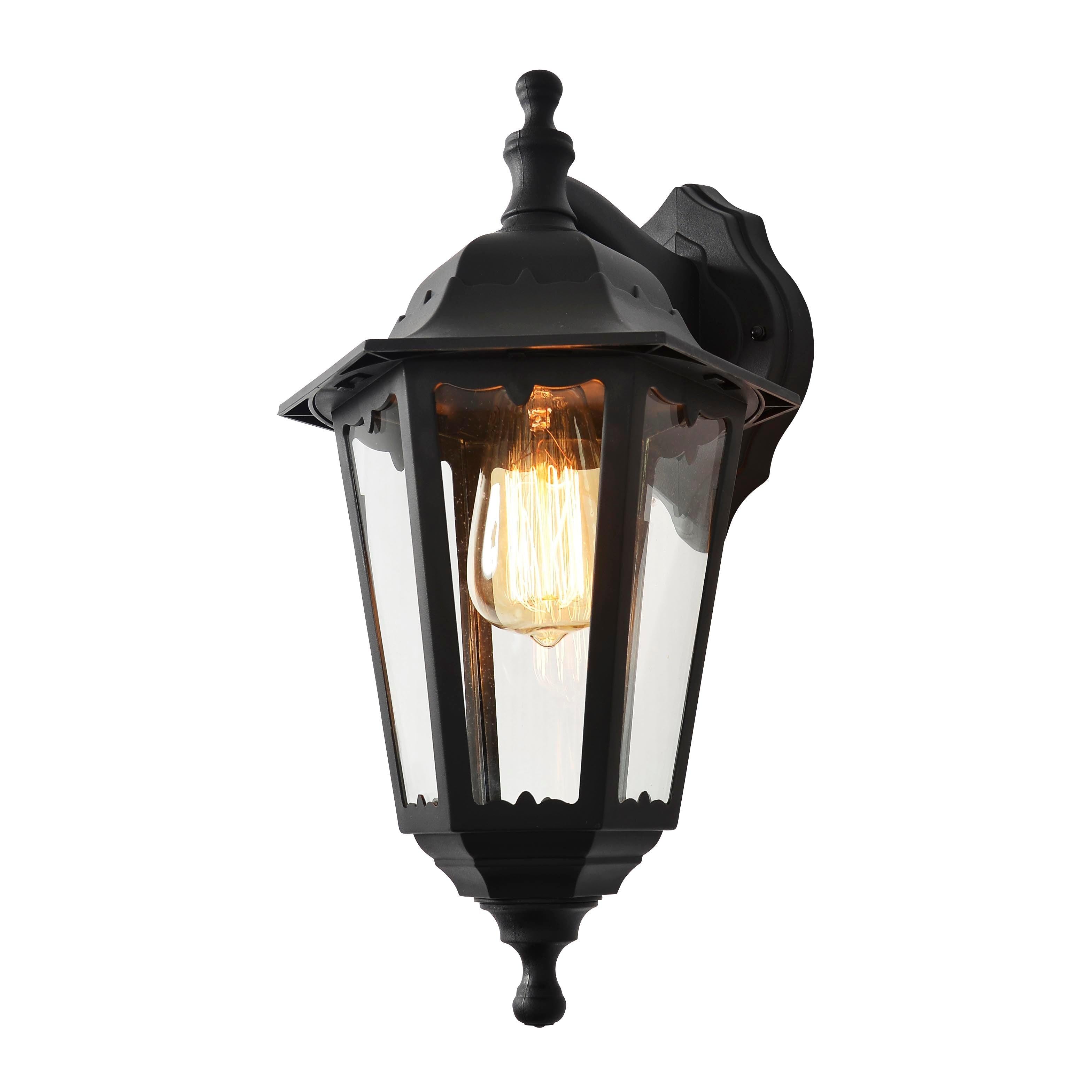 Forum CZ-25145-BLK Bianca Outdoor Polycarbonate Wall Lantern, Black