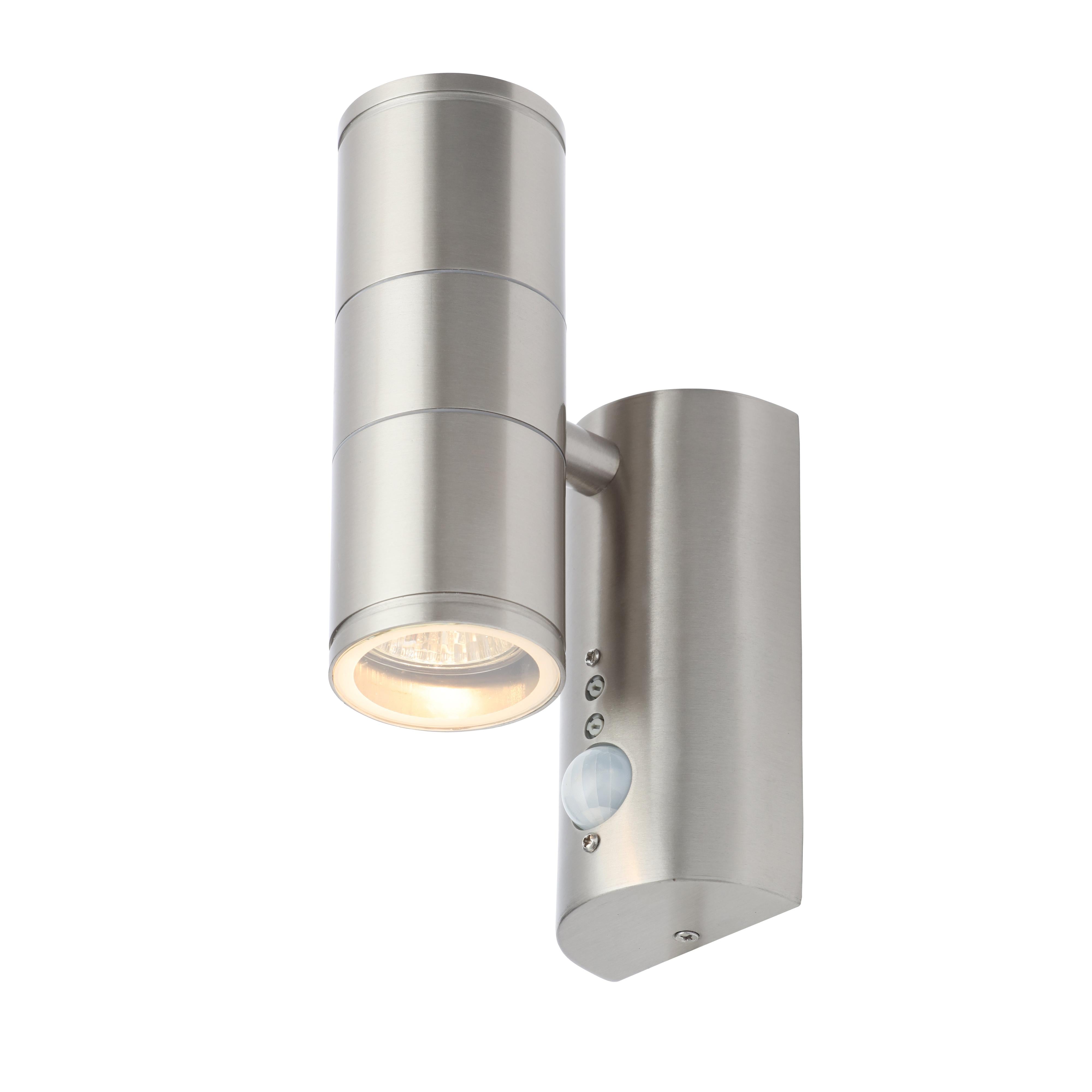 Forum CZ-29319-SST Islay Up and Down Outdoor Wall Light with PIR Sensor, Stainless Steel