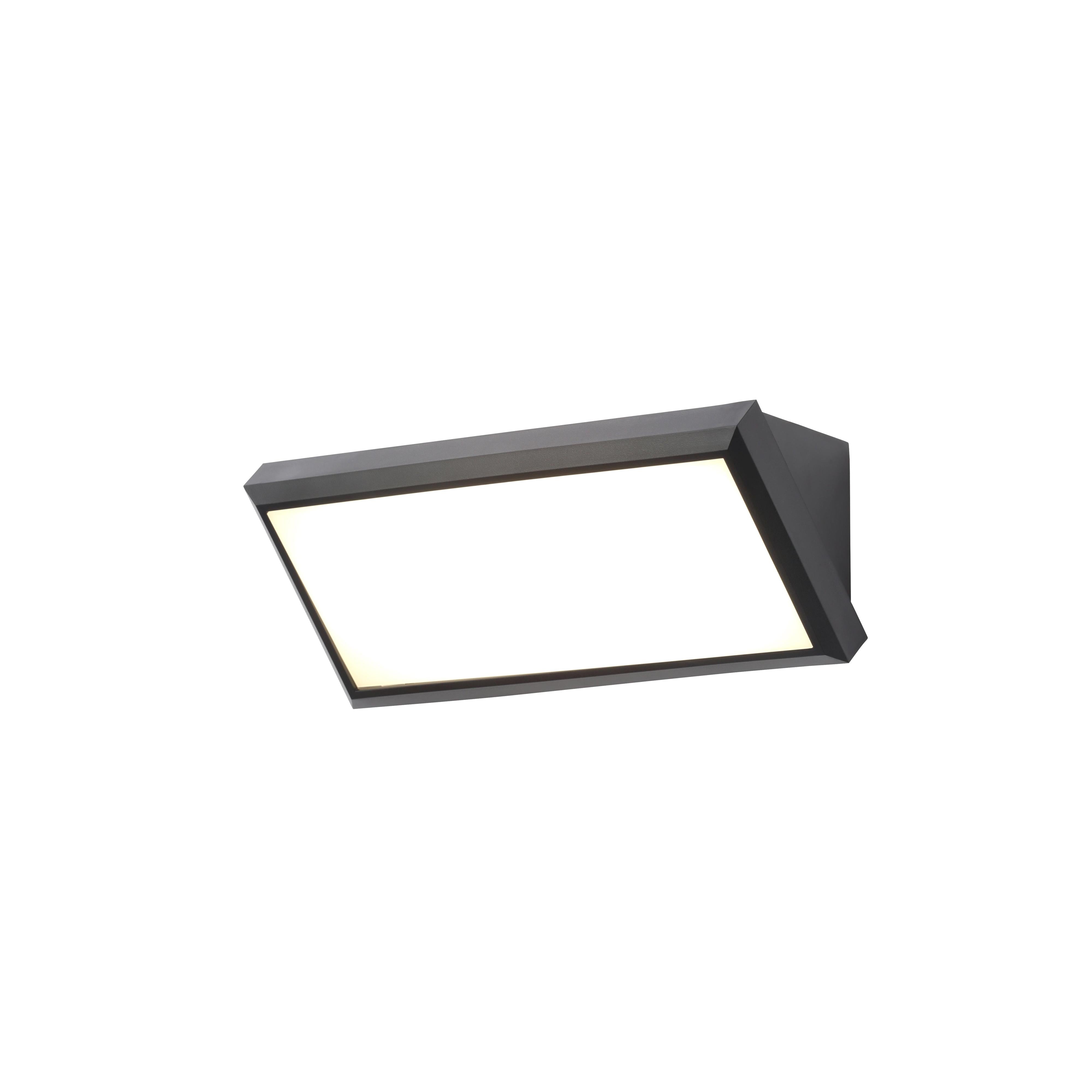 Forum CZ-31746-BLK Luton Outdoor Wedge Design Wall Light, Black