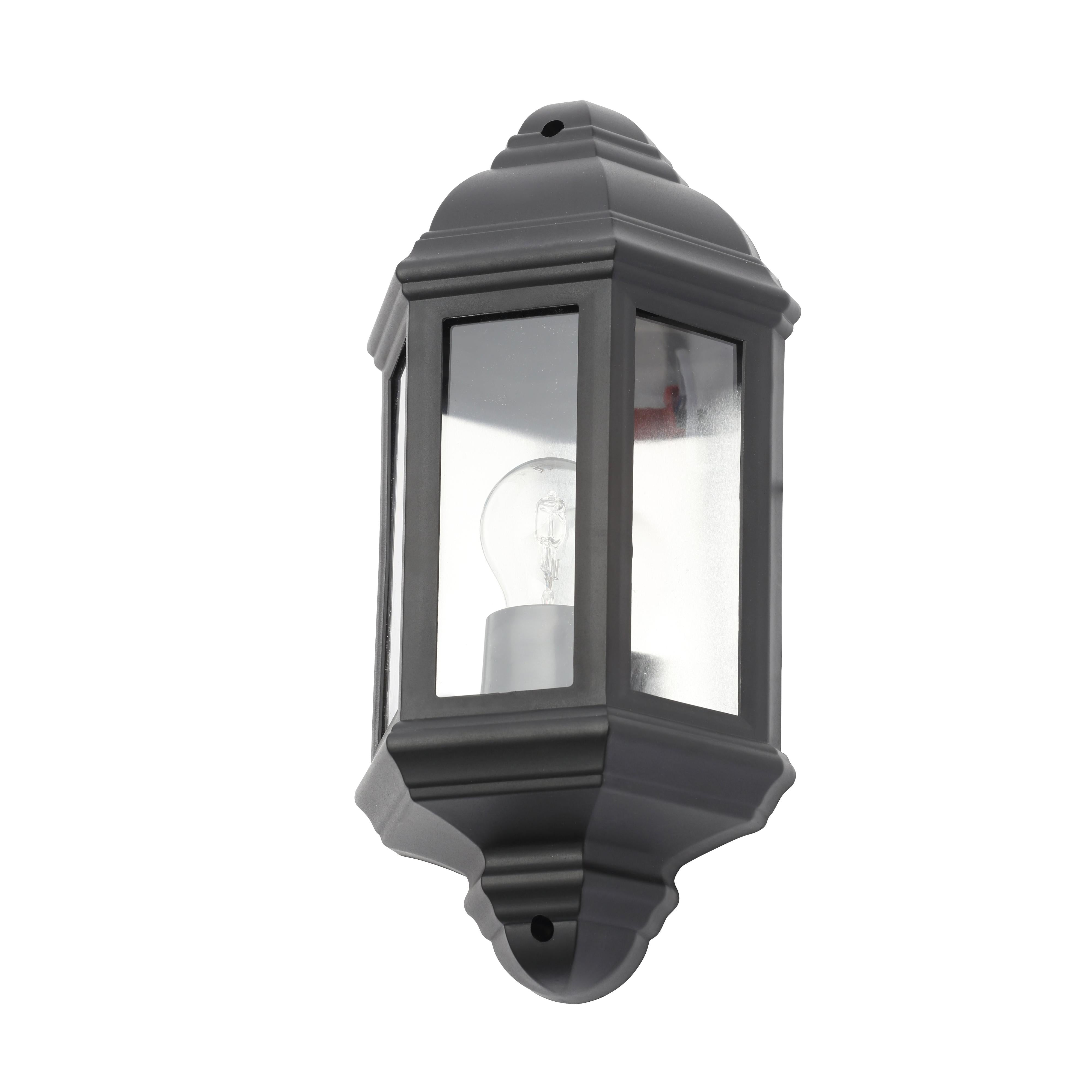 Forum CZ-31748-BLK Athena 1 Light Outdoor 3 Sided Lantern Wall Light - Black