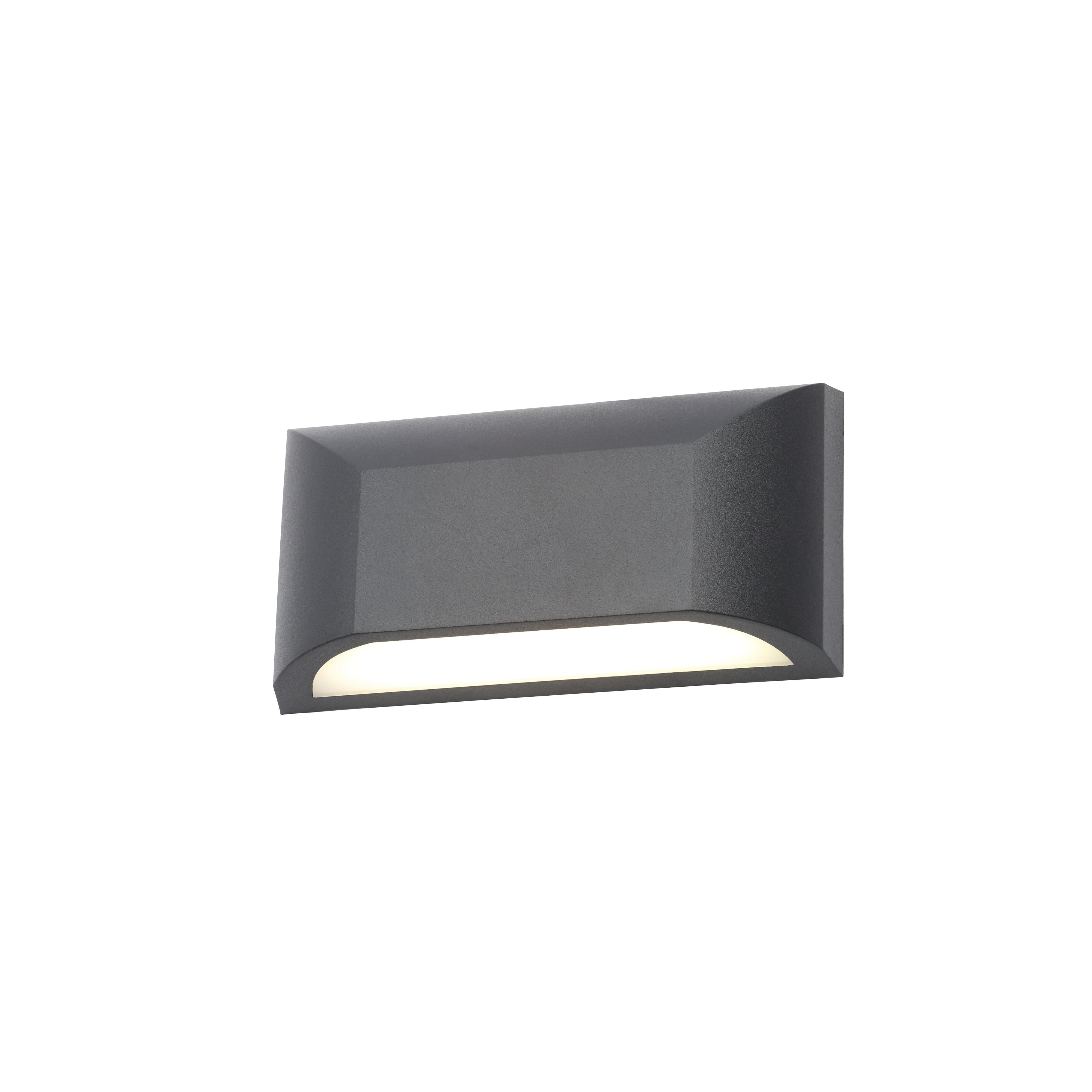 Forum CZ-31752-BLK Poole Outdoor Rectangular Down Wall Light - Black