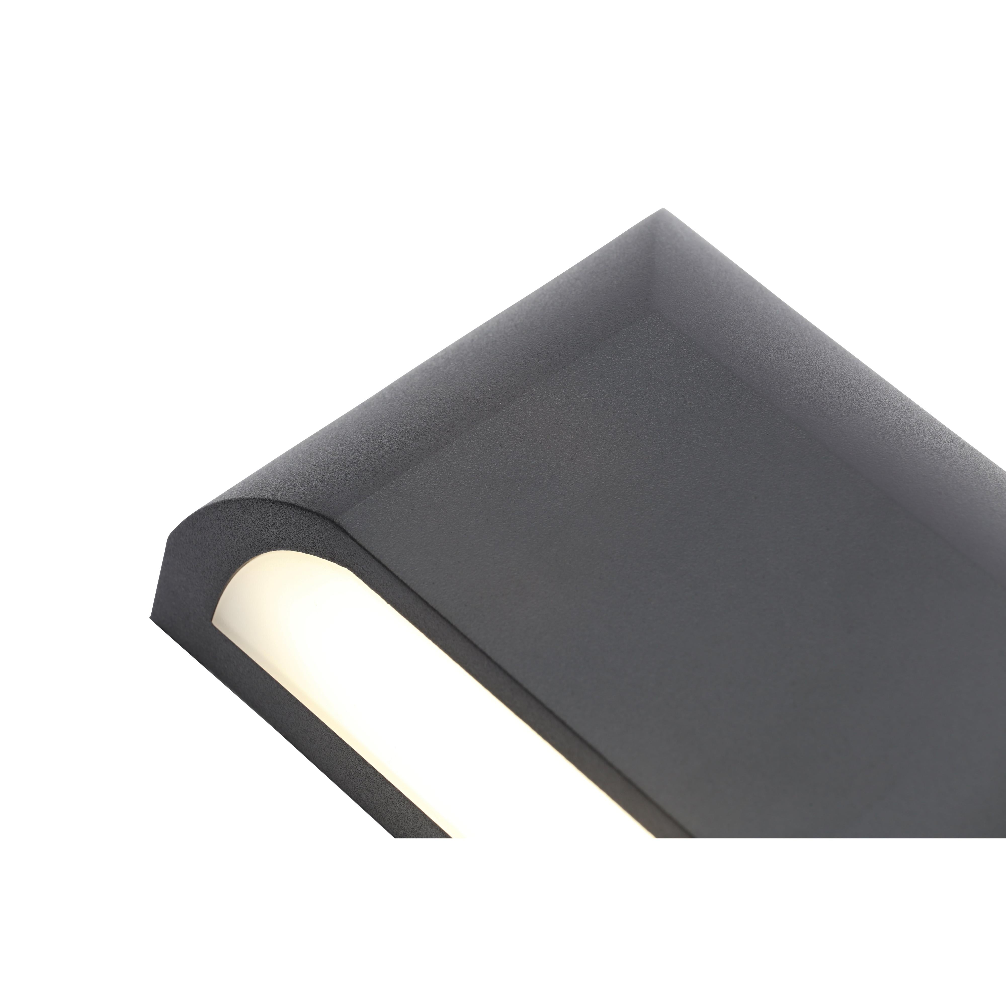 Forum CZ-31752-BLK Poole Outdoor Rectangular Down Wall Light - Black