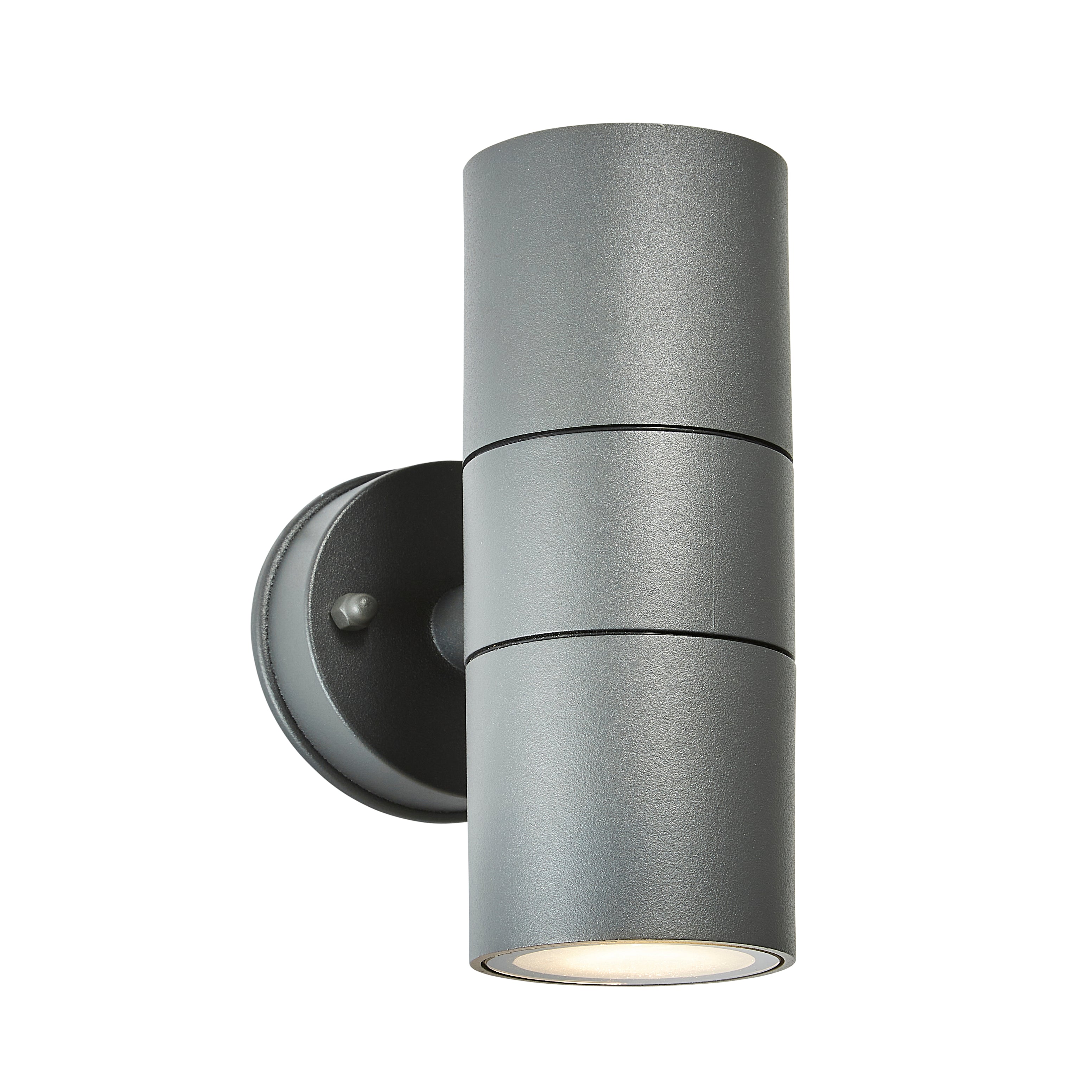 Forum CZ-37502-ANTH Arbo Outdoor Up & Down Wall Light with Tempered Glass, Anthracite