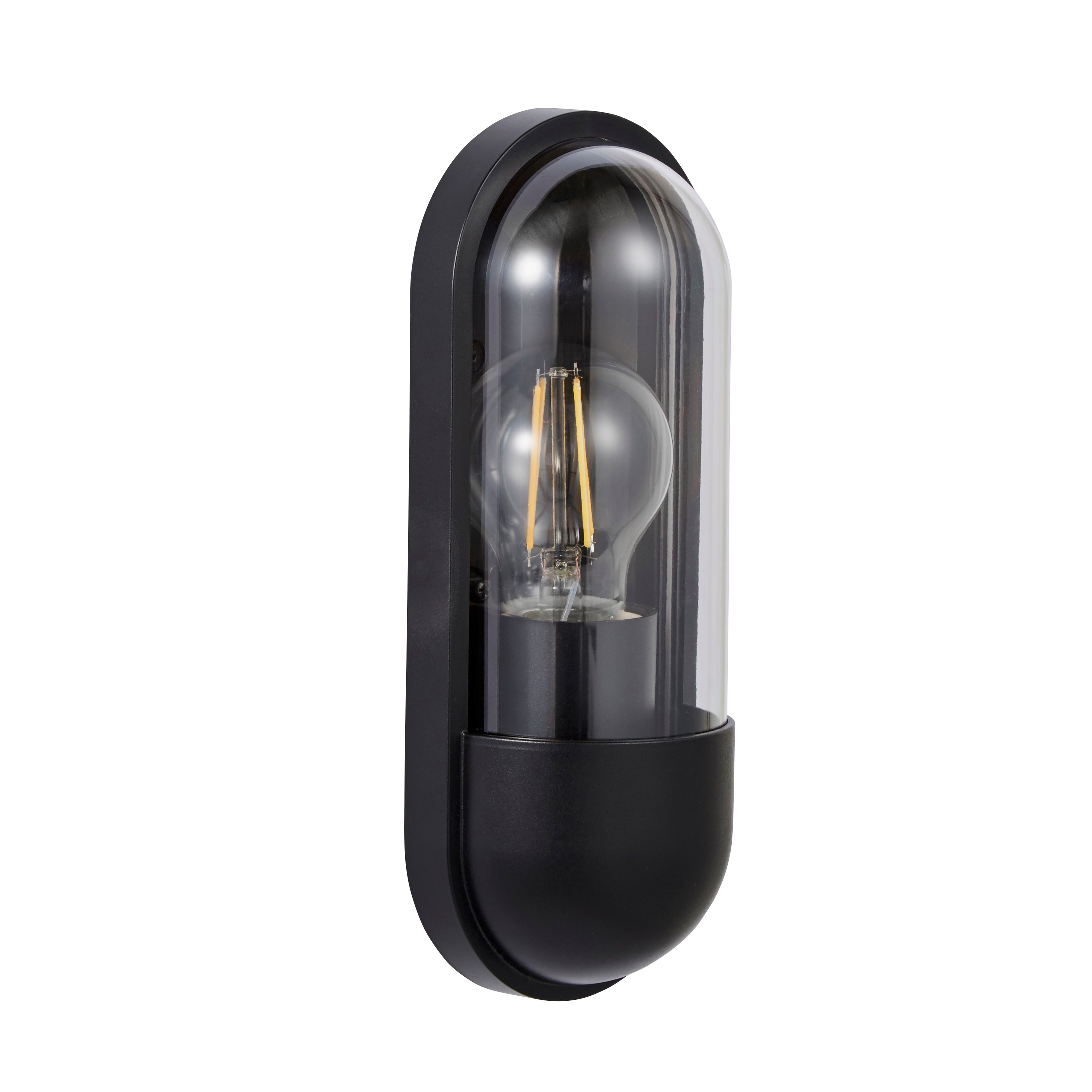 Forum CZ-38639-BLK Pilule Outdoor Wall Light, Black