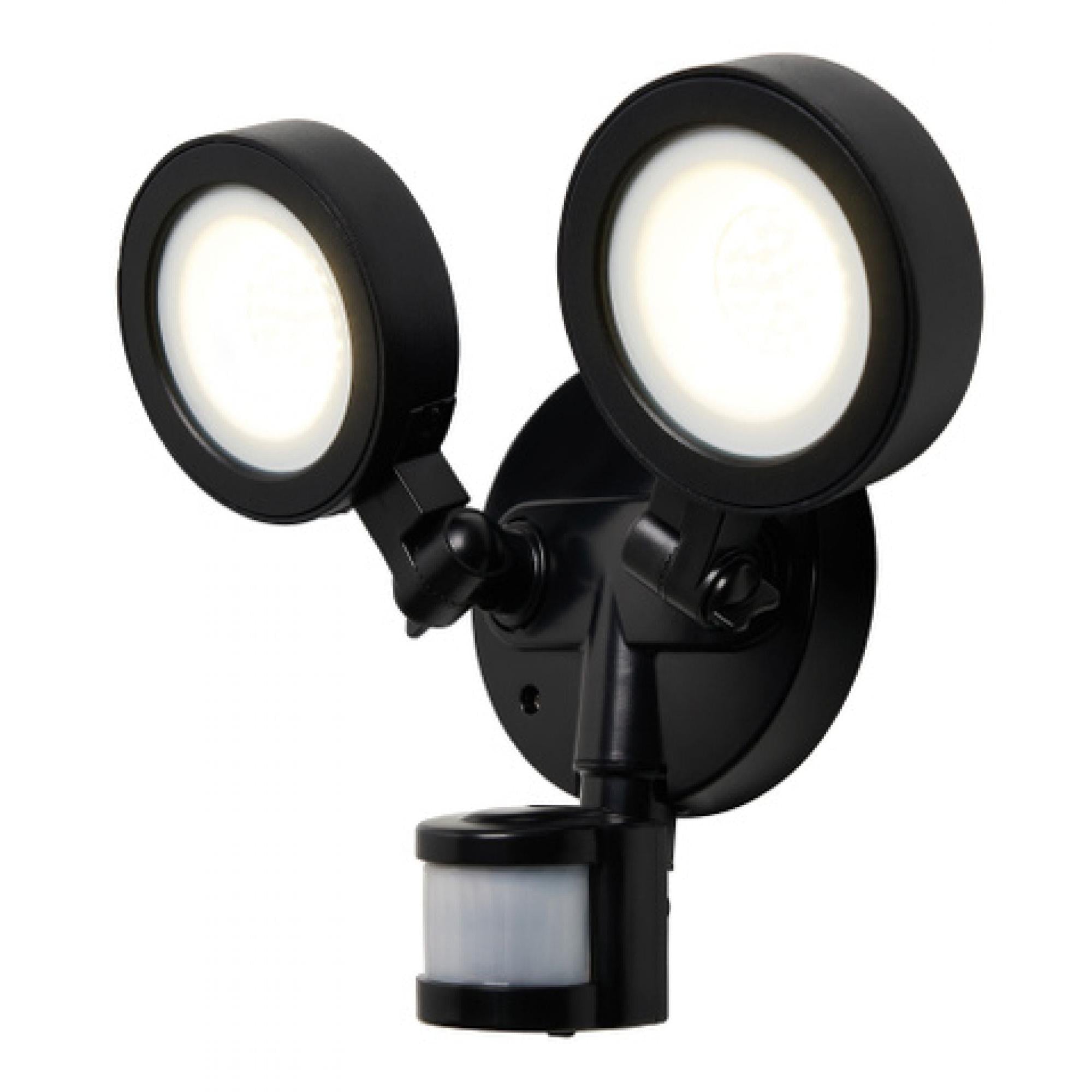 Forum CZ-44370-BLK Alan Adjustable LED Outdoor Flood Light with PIR Sensor - Black