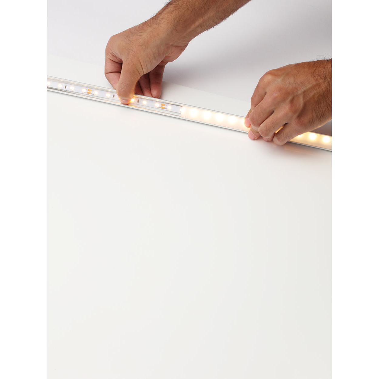 Forum ELA-34306 2m Aluminum Surface Profile Silver Opal Cover