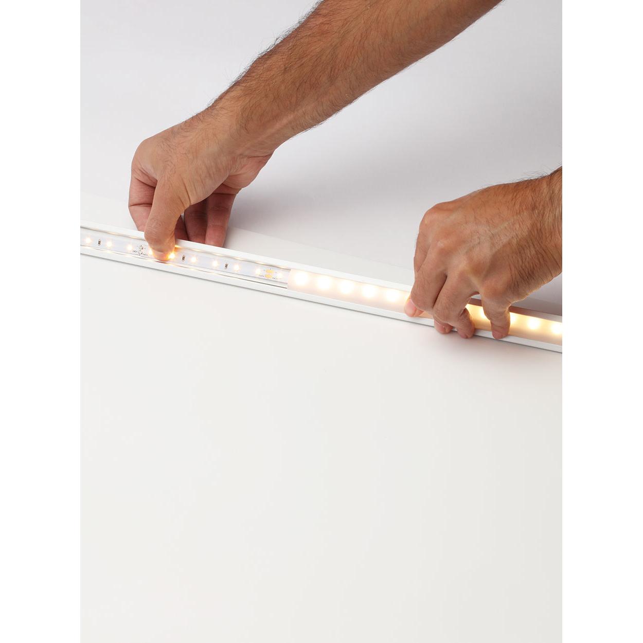 Forum ELA-34308 2m Aluminum Recessed Profile Silver Opal Cover