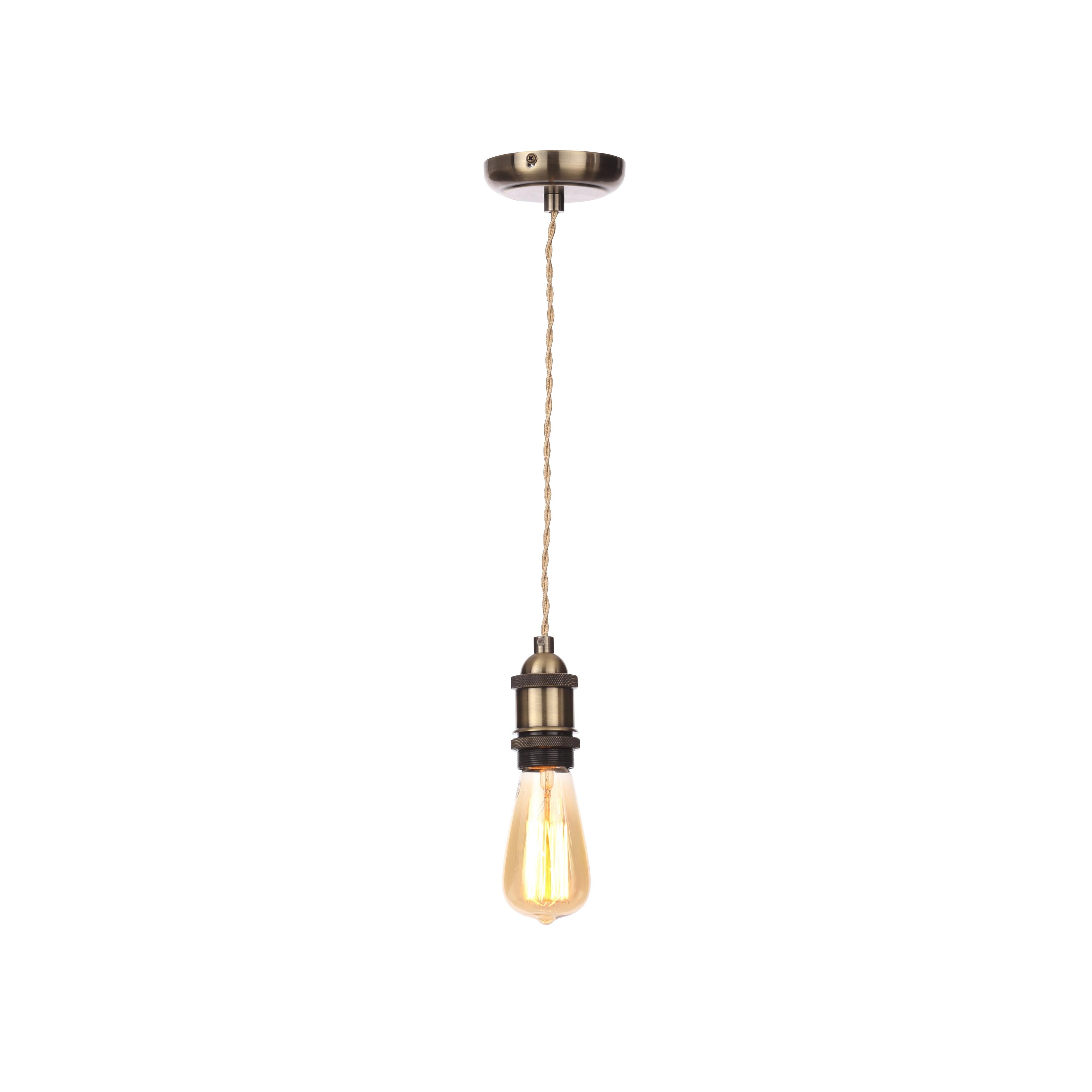 Forum INL-27988-ABRS Dale Pendant Light (Antique Brass, Champagne)