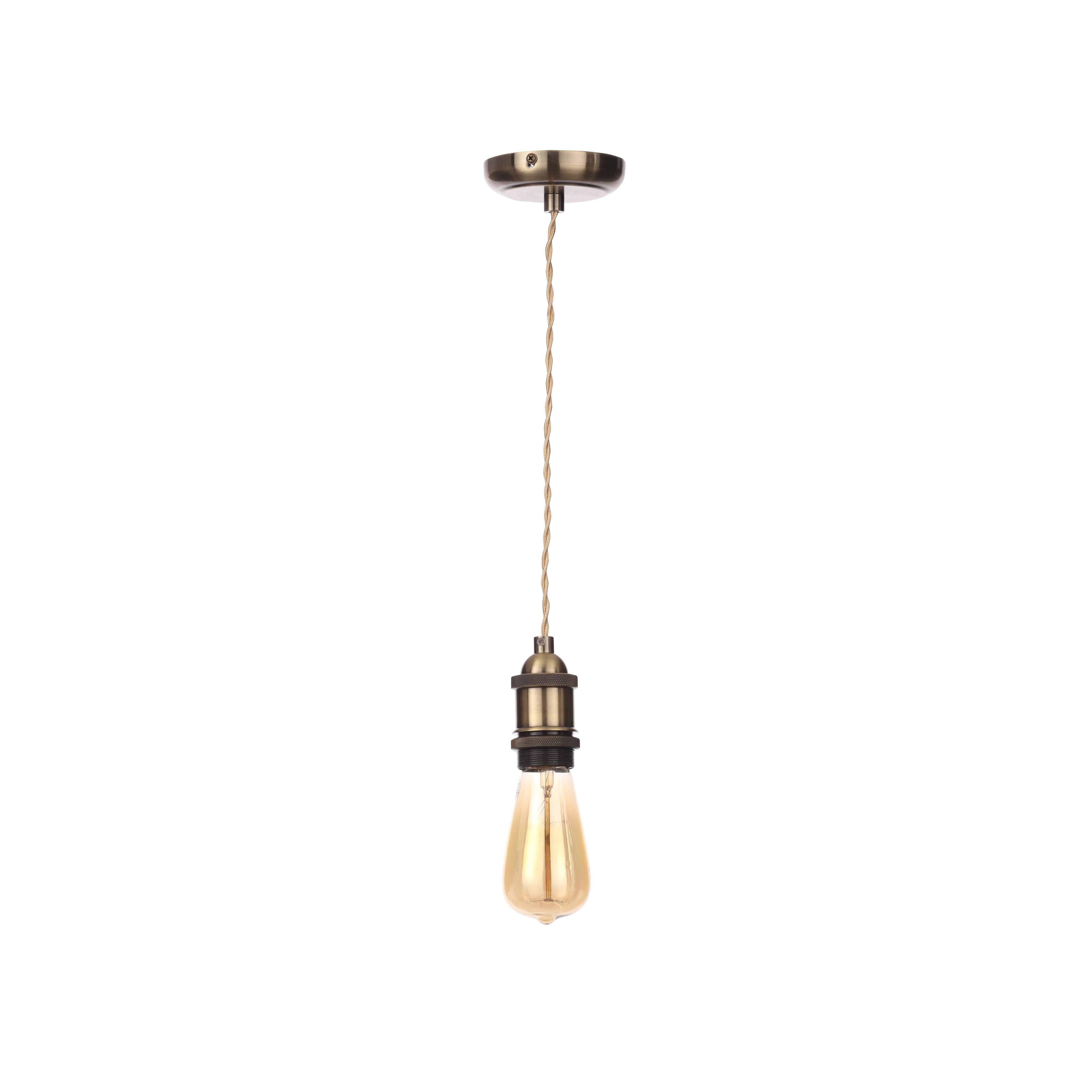 Forum INL-27988-ABRS Dale Pendant Light (Antique Brass, Champagne)