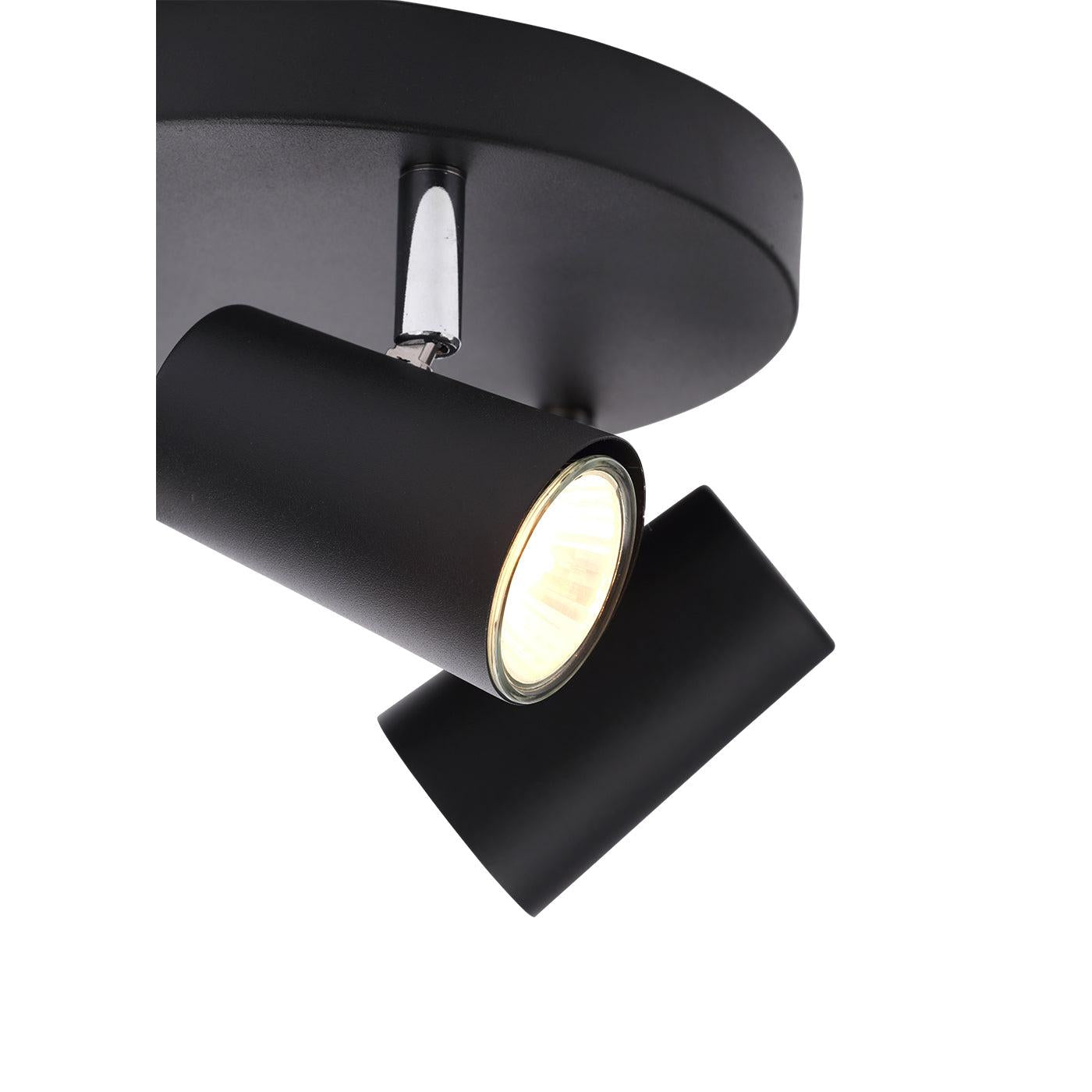 Forum INL-31776-BLK Harvey Spot 3 Light Plate Black