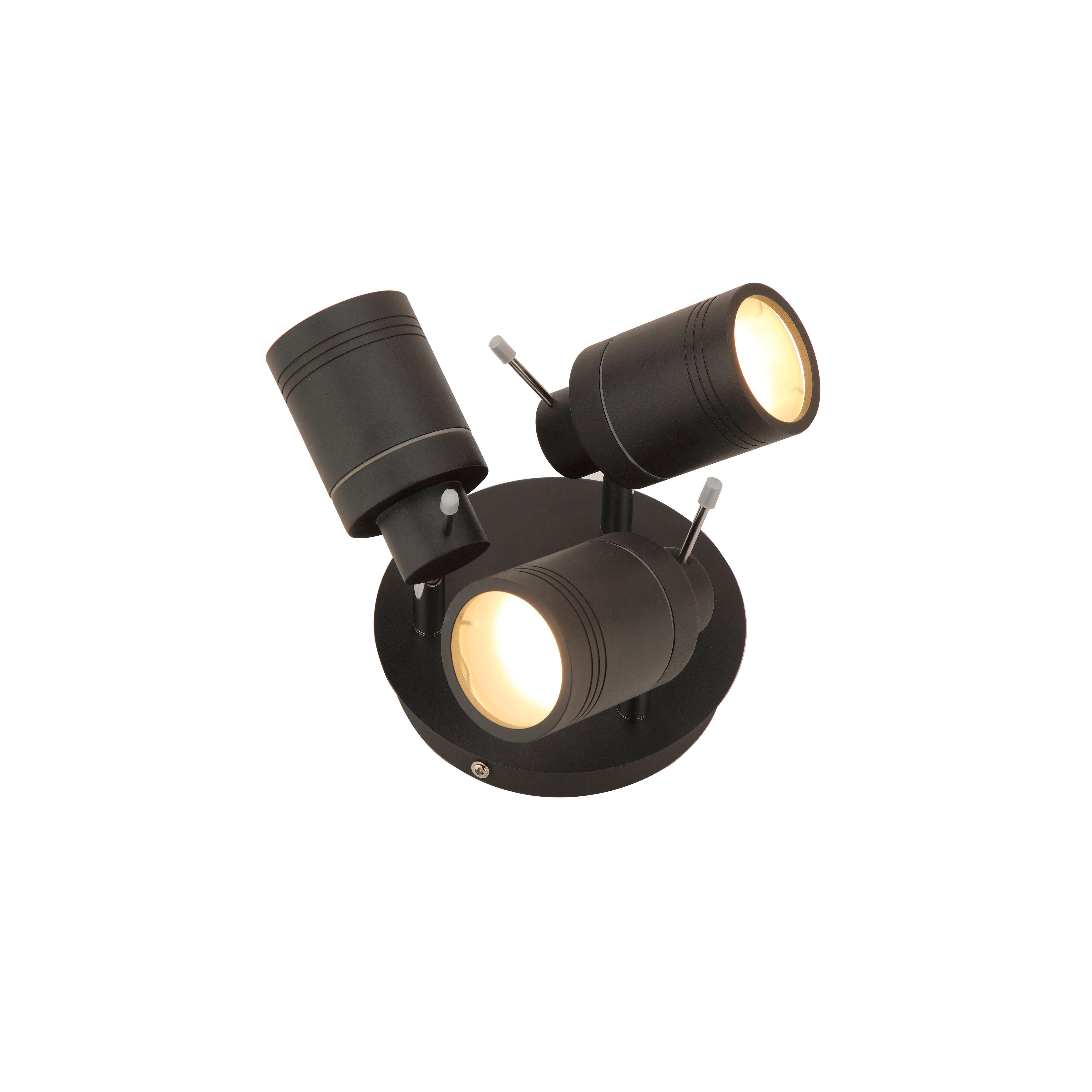 Forum SPA-27405-MBLK Scorpius Bathroom Ceiling Spotlight Plate, Matt Black