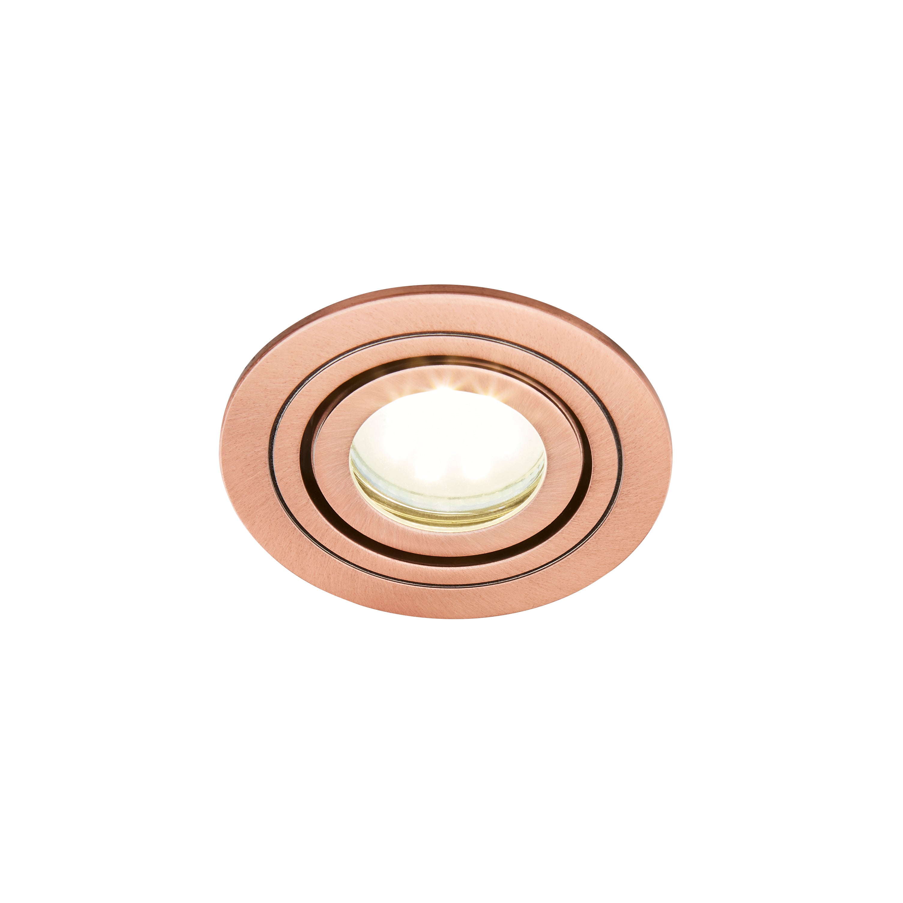 Forum SPA-30841-BRCOP Cali circular IP65 Tiltable Downlight, Brushed Copper
